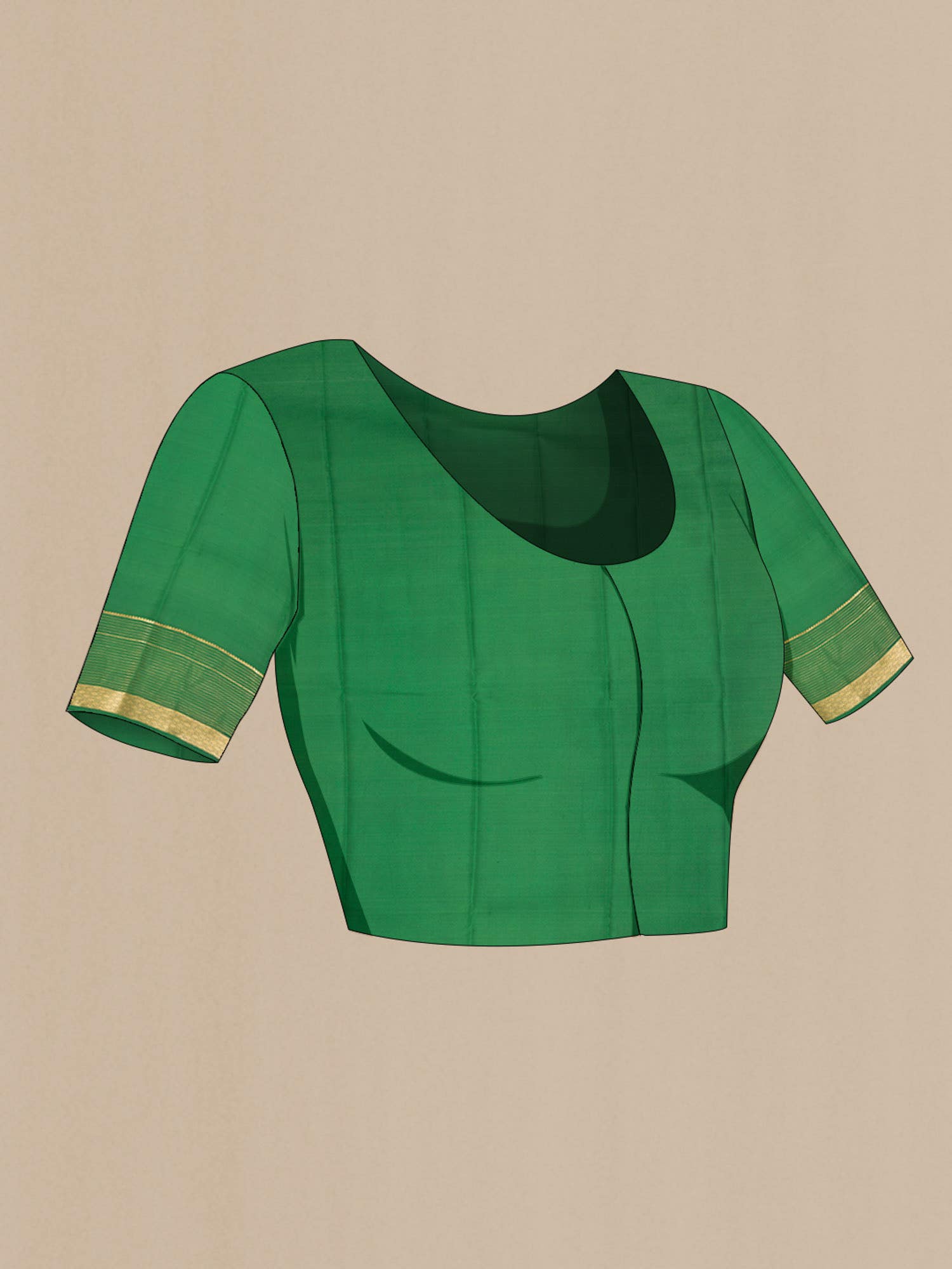 Green Mysore Crepe Saree