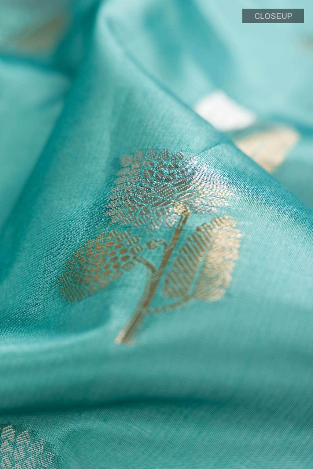 Green Banarasi Raw Silk Saree