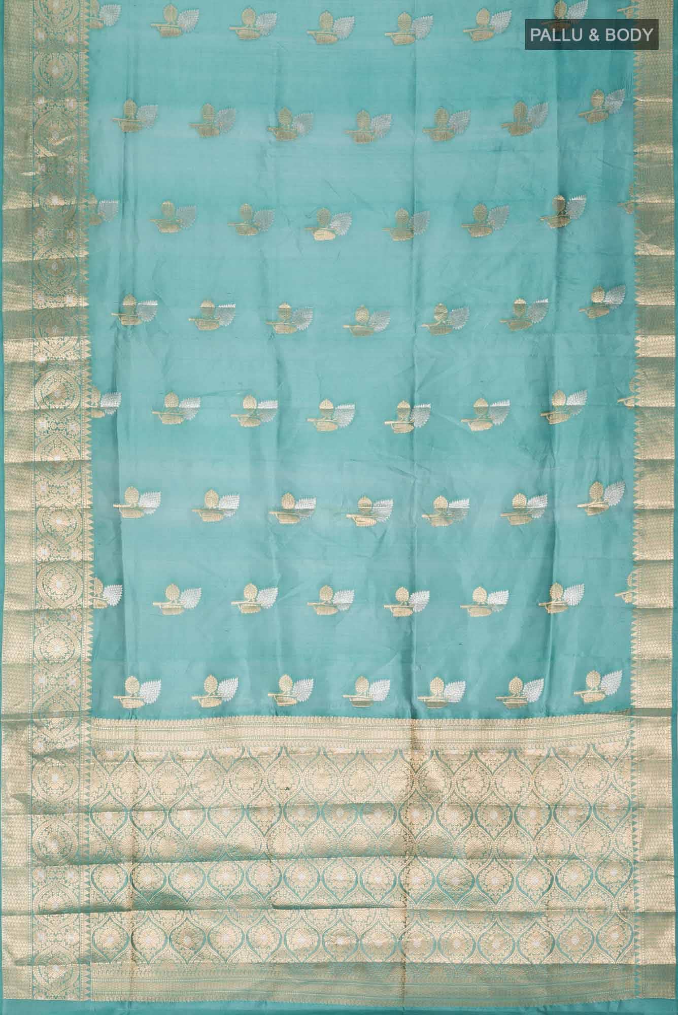 Green Banarasi Raw Silk Saree