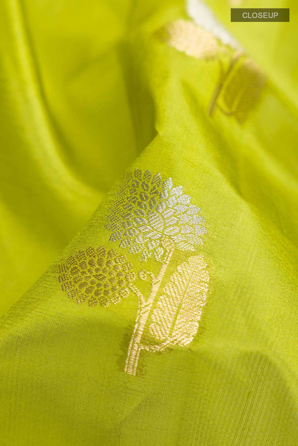 Green Banarasi Raw Silk Saree