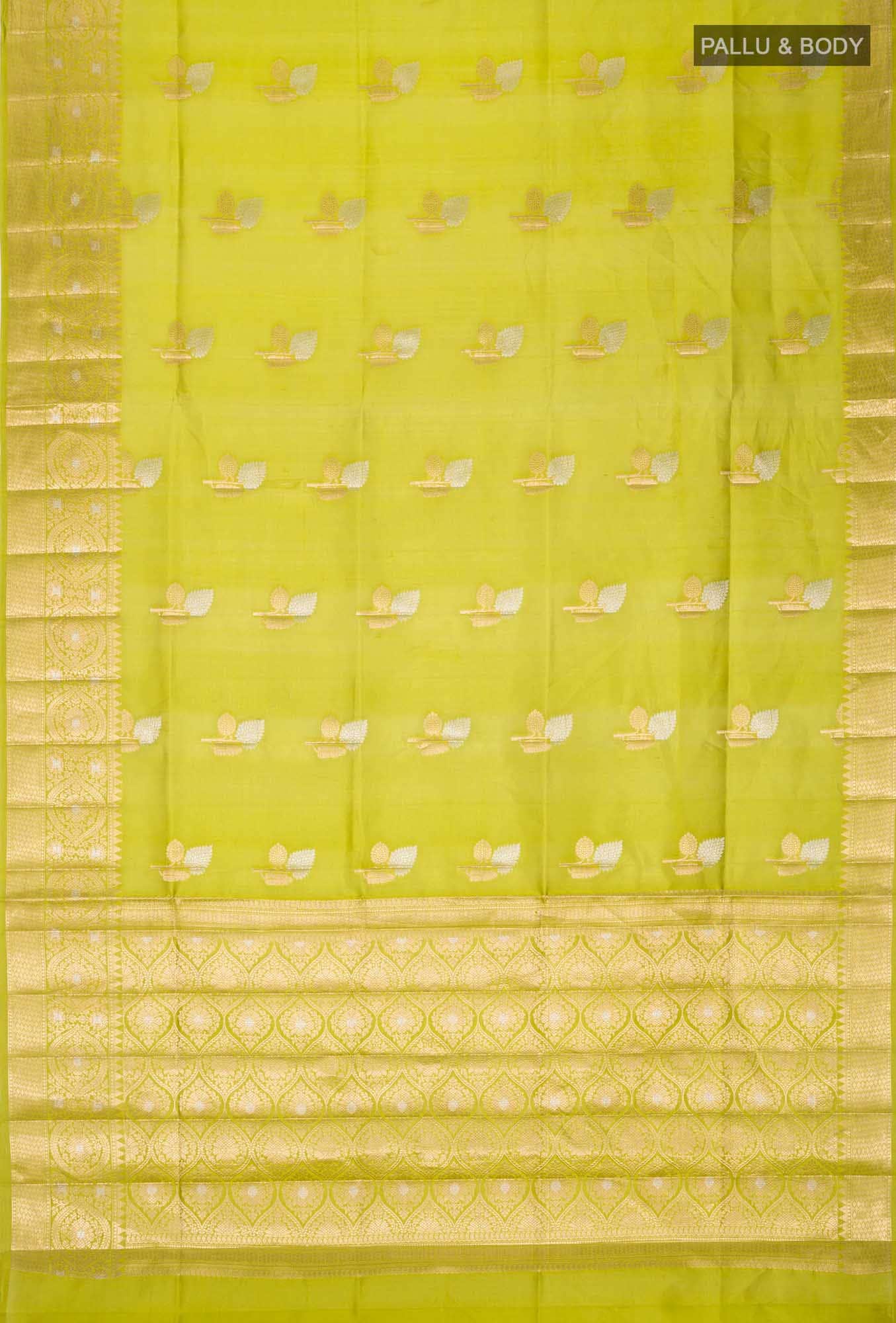 Green Banarasi Raw Silk Saree