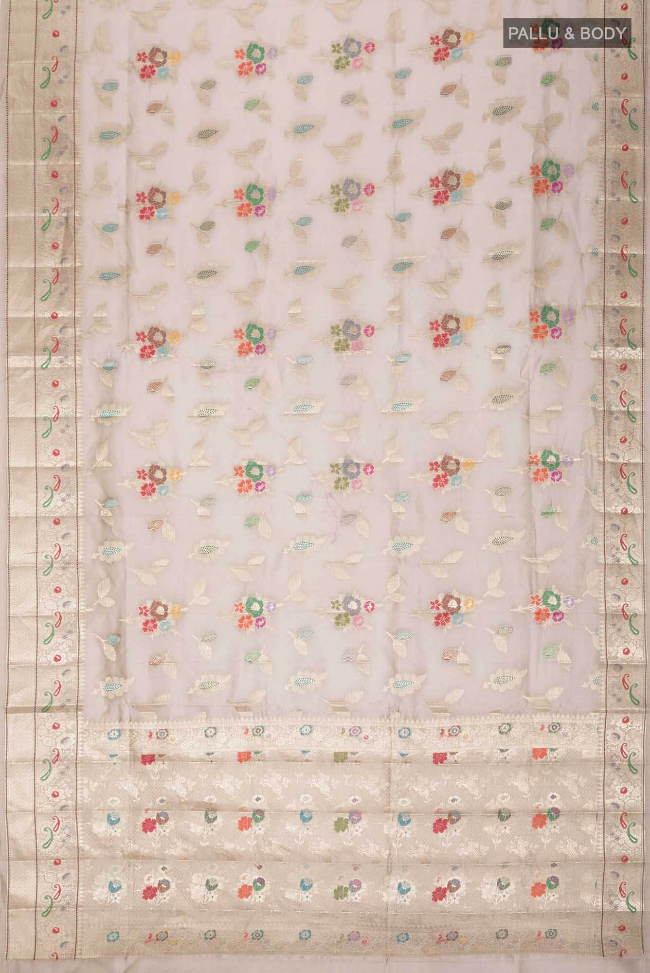 Dark Beige Banarasi Raw Silk Saree