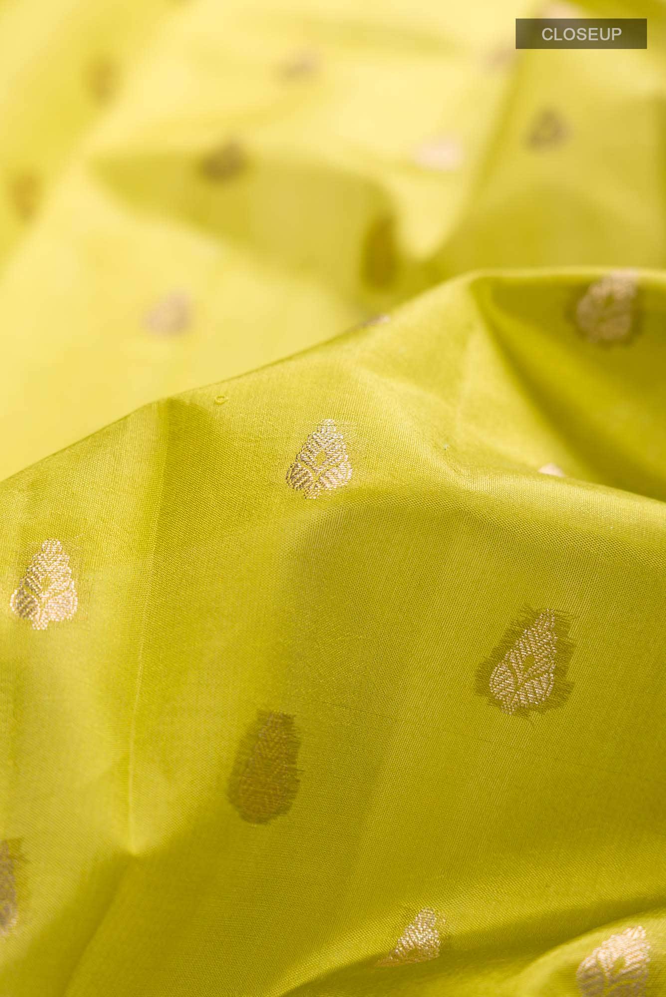 Green Banarasi Raw Silk Saree