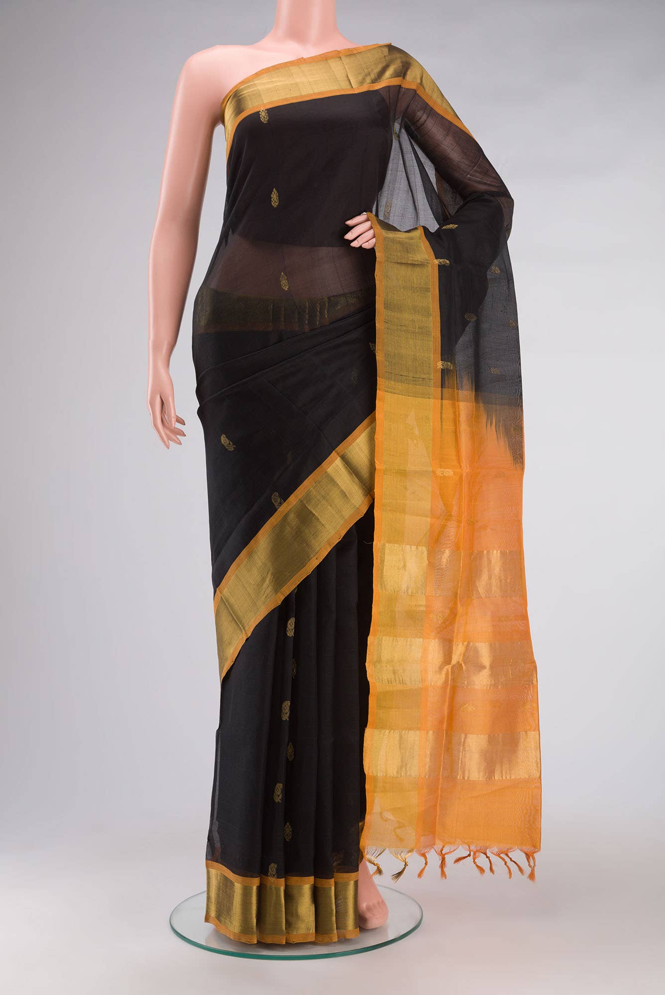Black Silk Cotton Saree