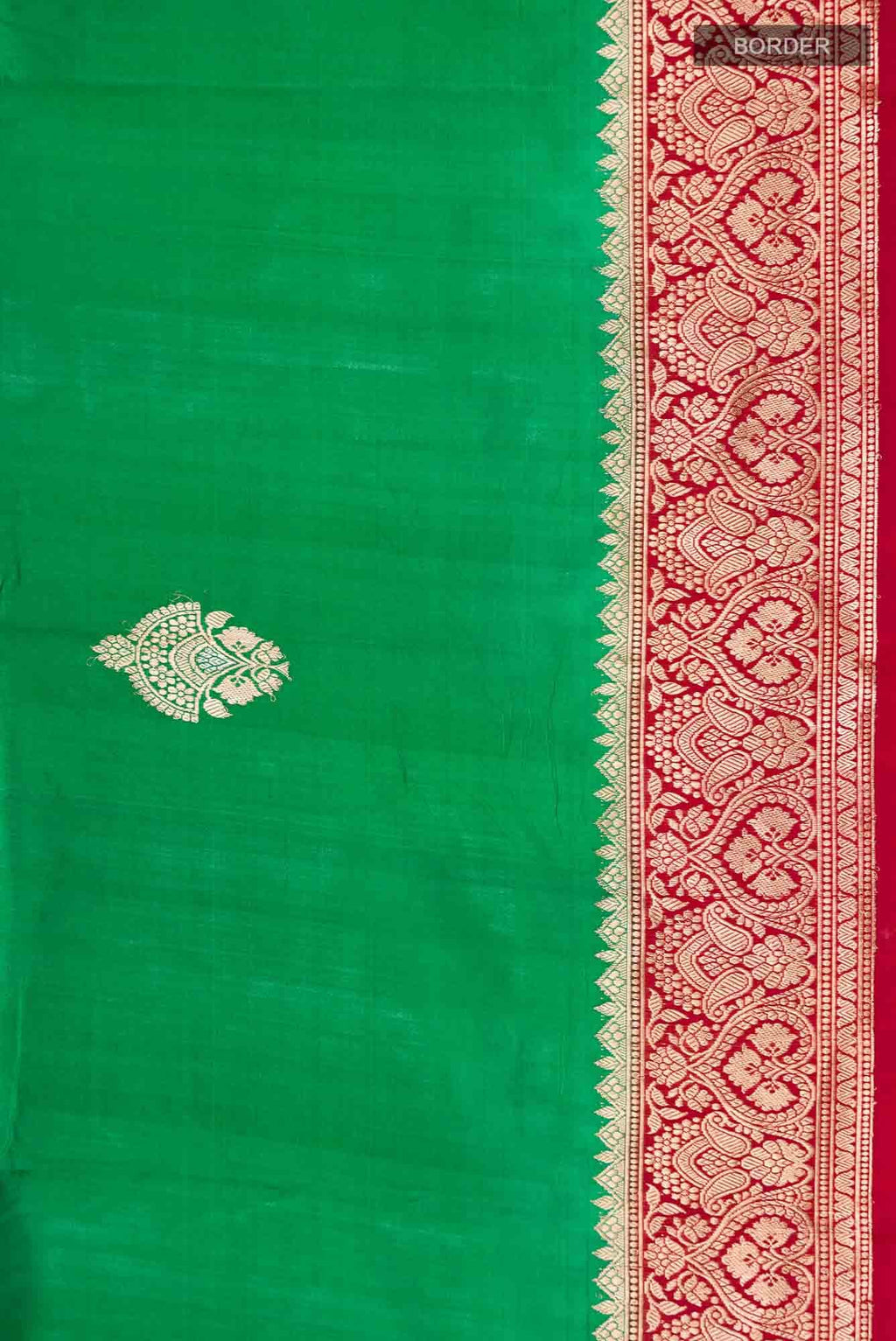 Green Banarasi Katan Silk Saree