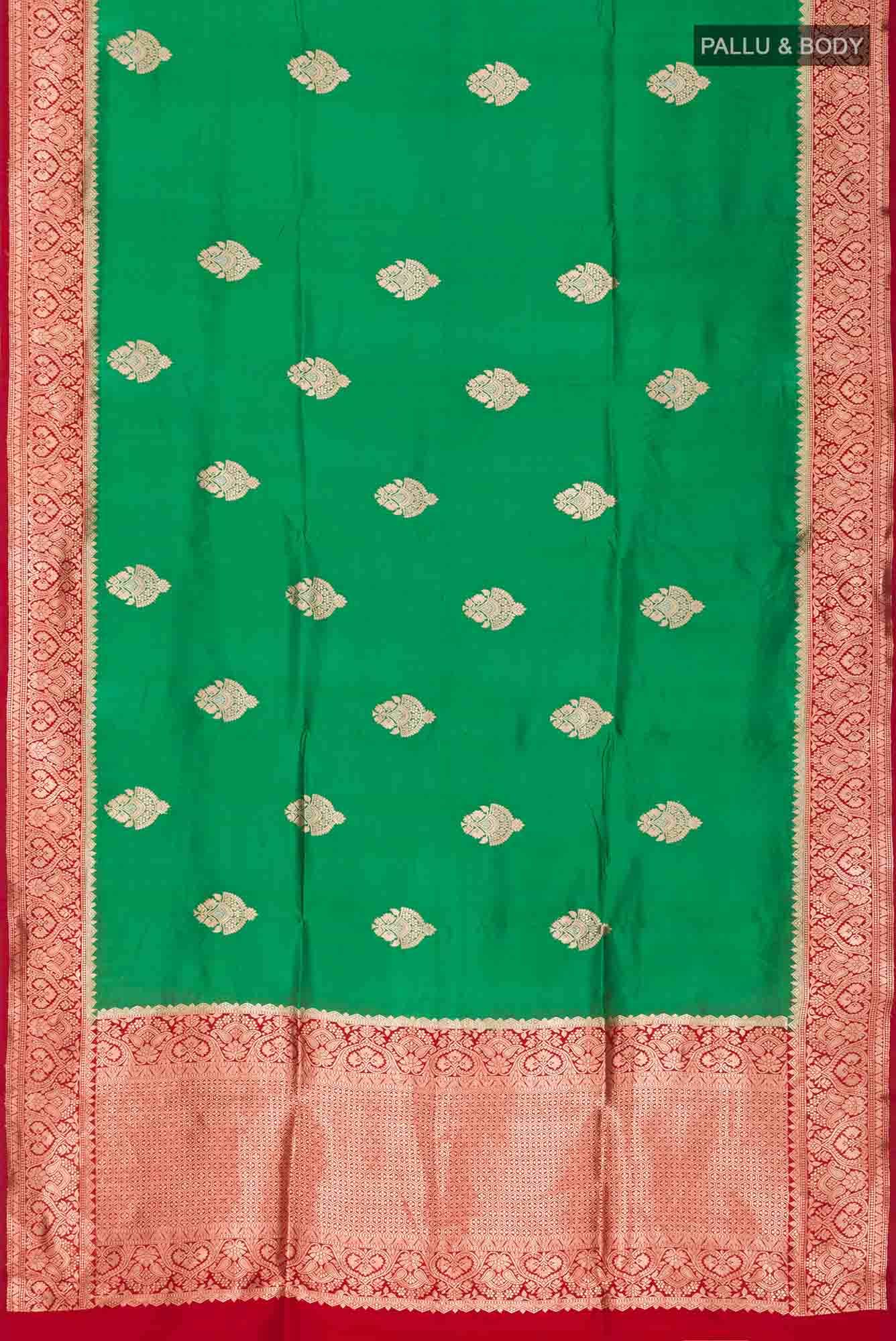 Green Banarasi Katan Silk Saree