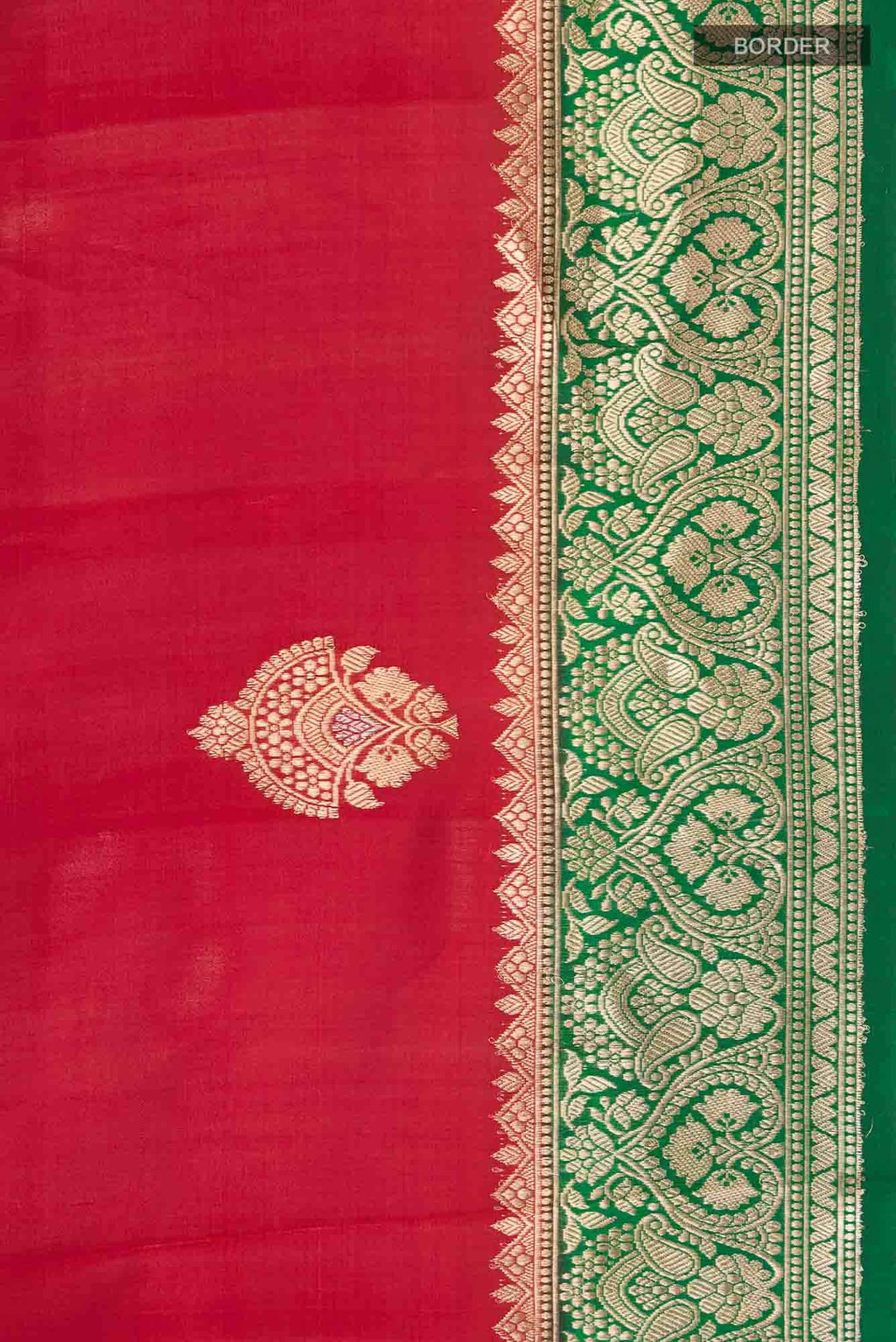 Red Banarasi Katan Silk Saree