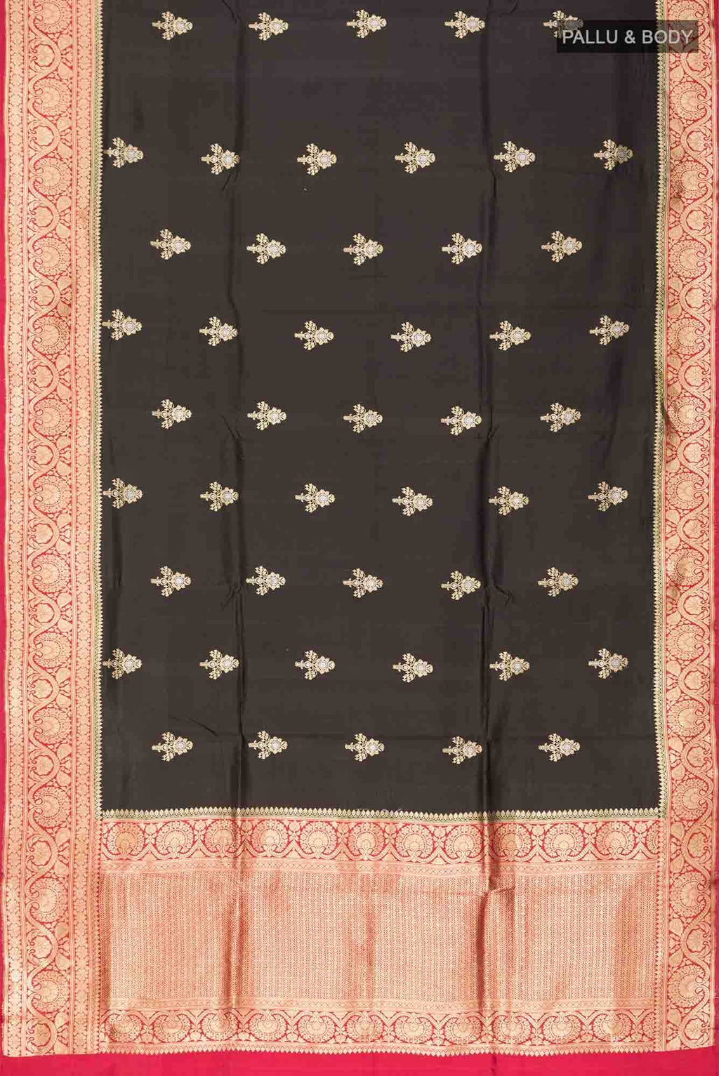 Black Banarasi Katan Silk Saree