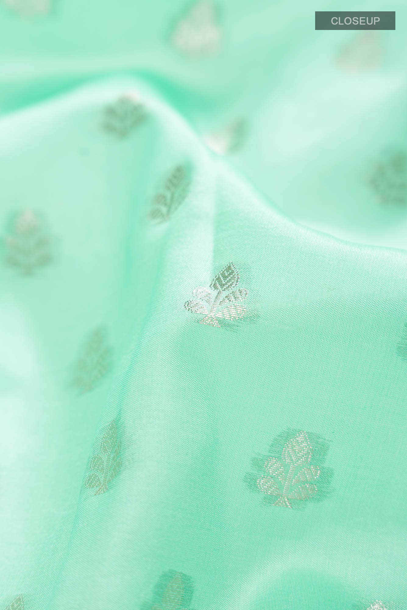 Green Banarasi Raw Silk Saree