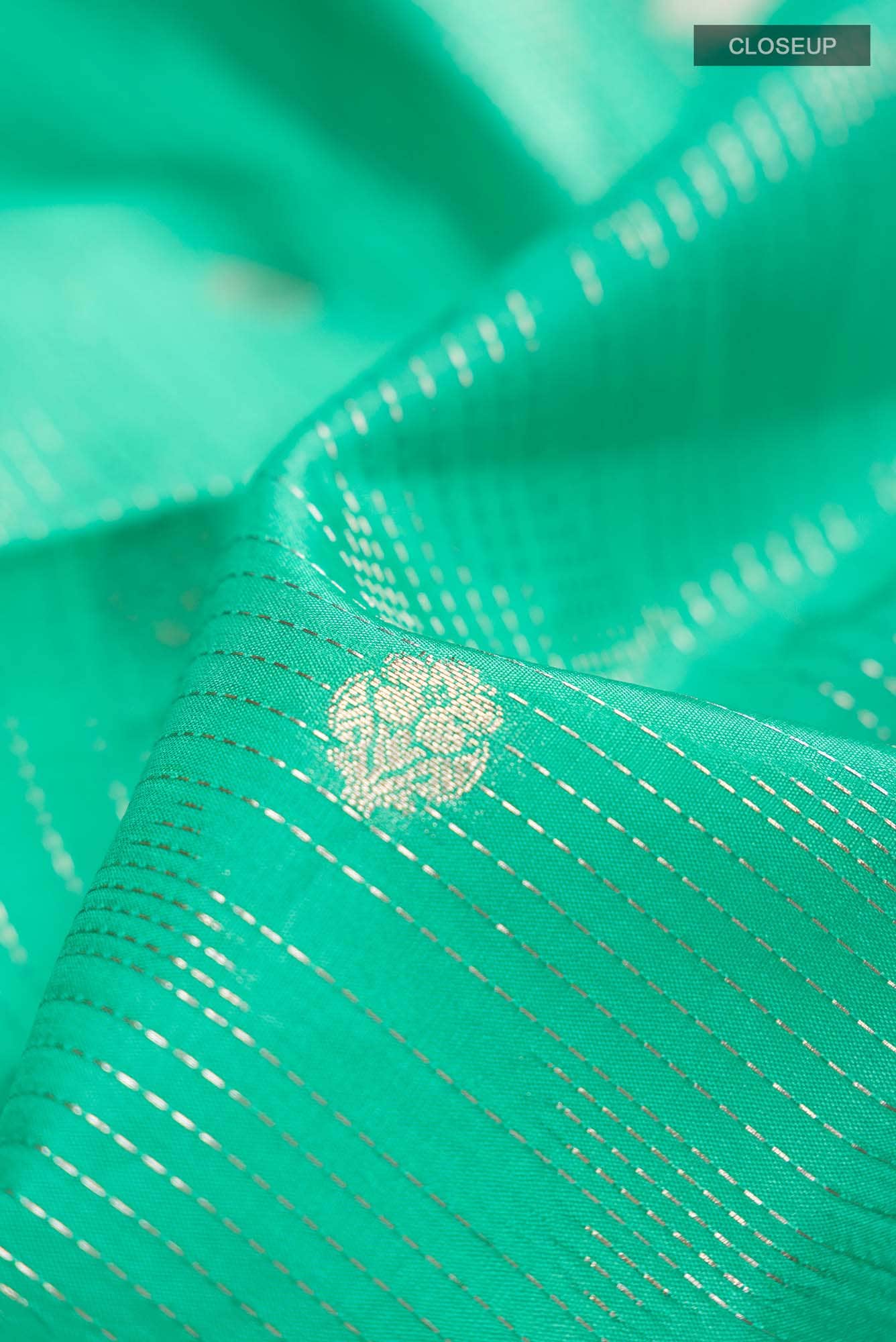 Green Banarasi Raw Silk Saree