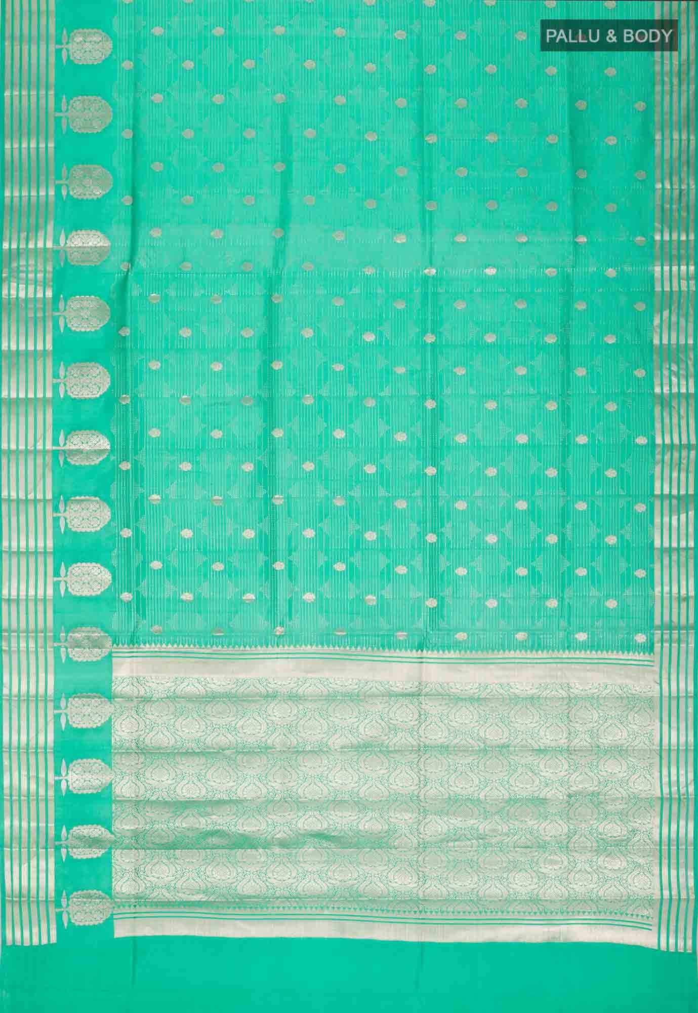 Green Banarasi Raw Silk Saree