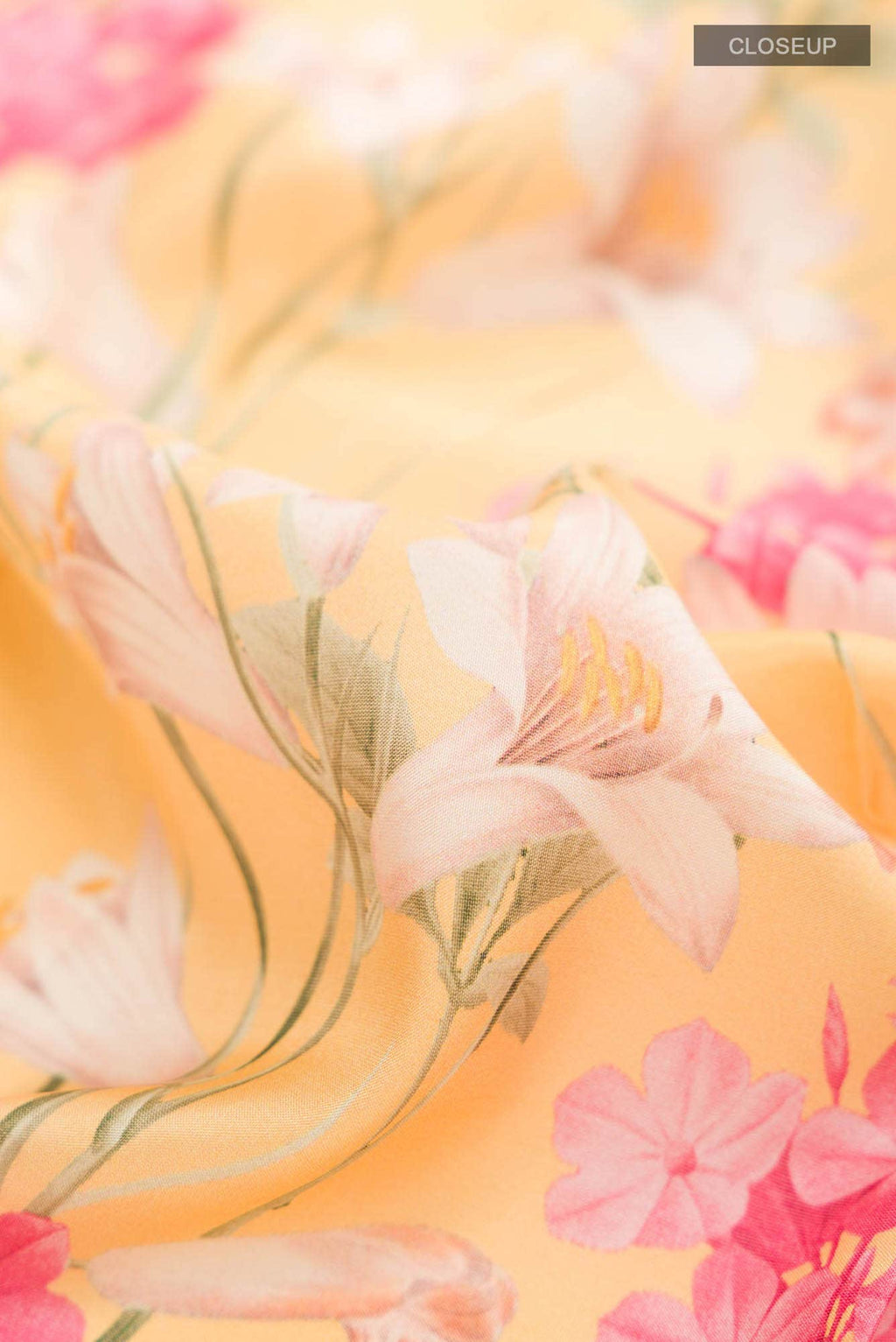 Pink Printed Silk Saree