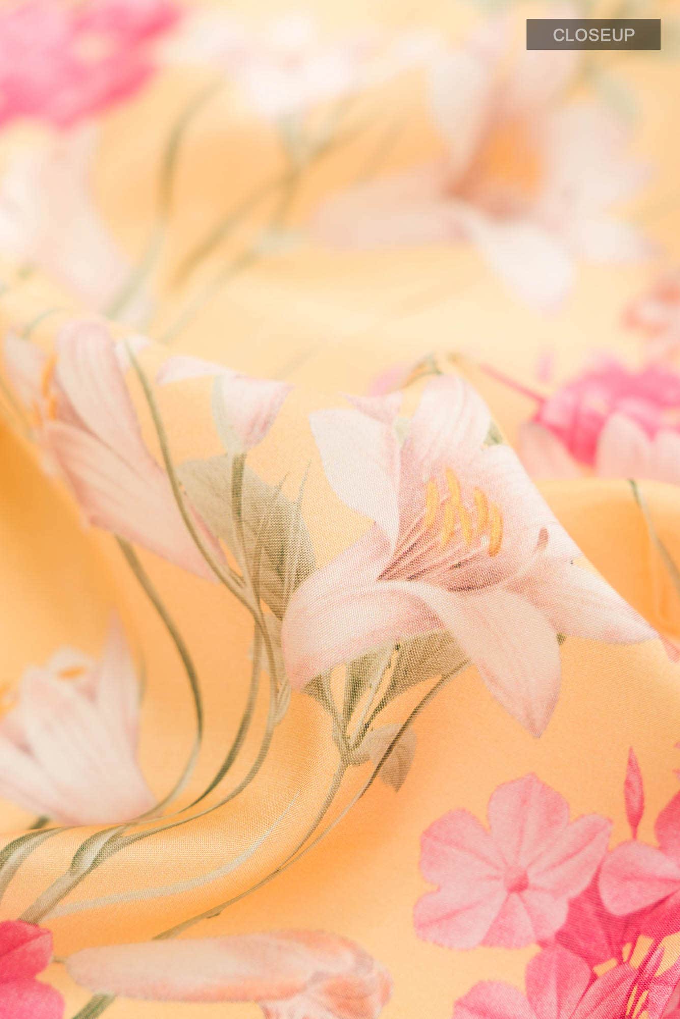 Pink Printed Silk Saree