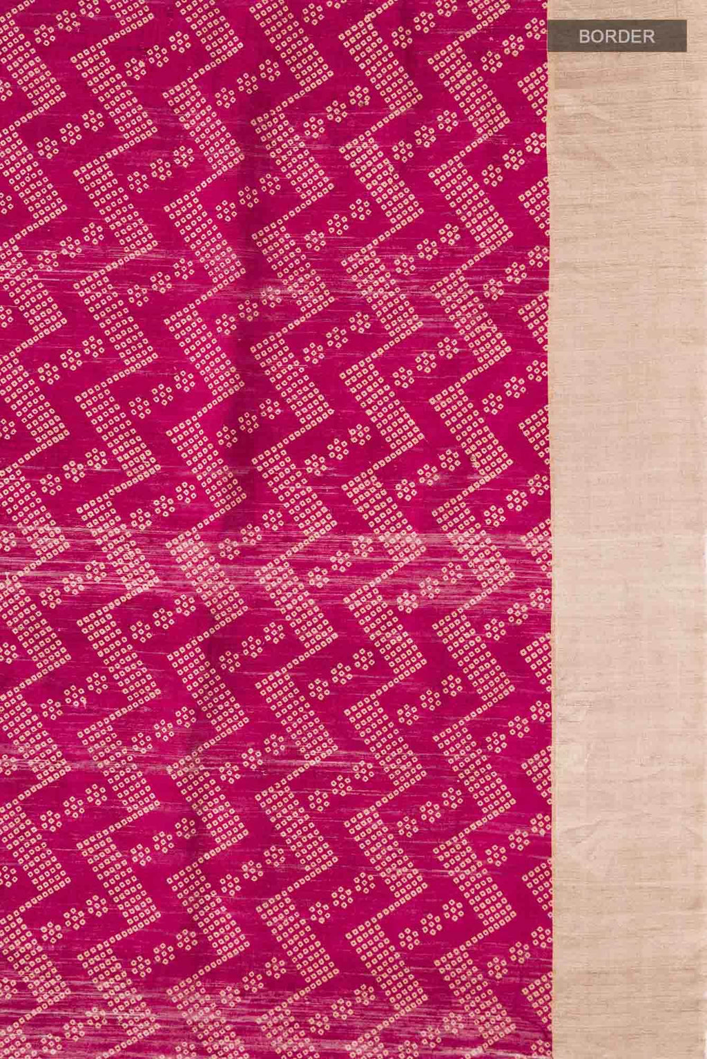 Dark Pink Bhagalpuri Tussar Silk Saree