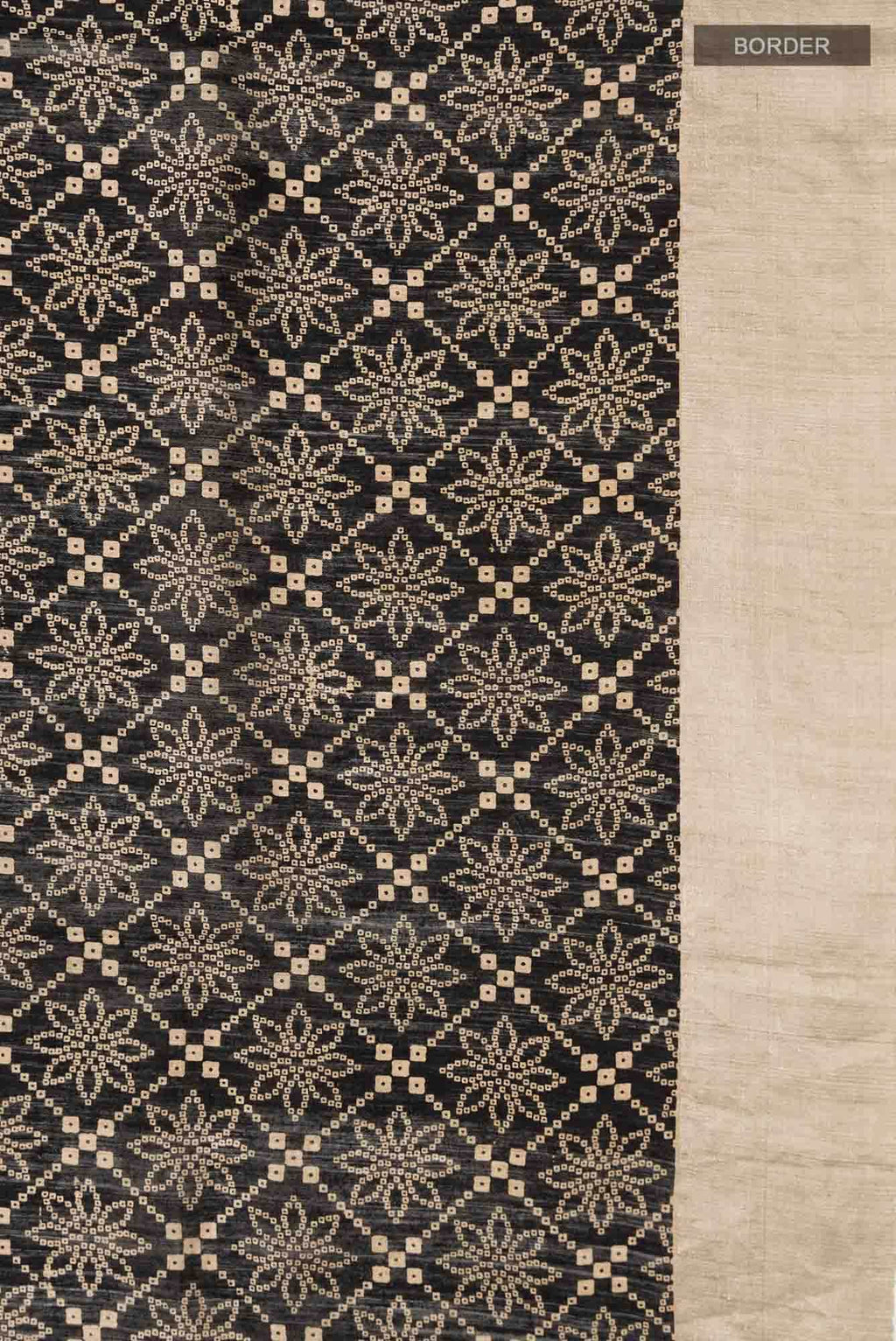 Black Bhagalpuri Tussar Silk Saree
