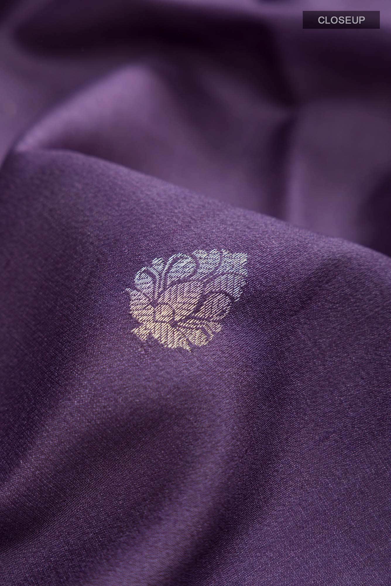 Purple Bhagalpuri Tussar Silk Saree