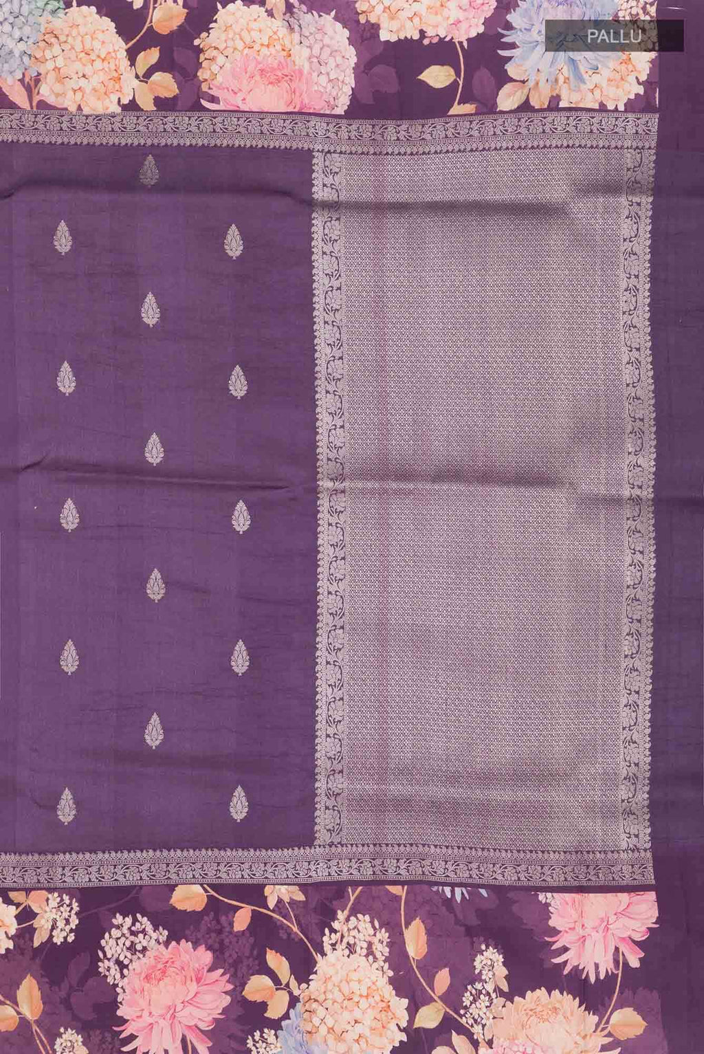 Purple Bhagalpuri Tussar Silk Saree