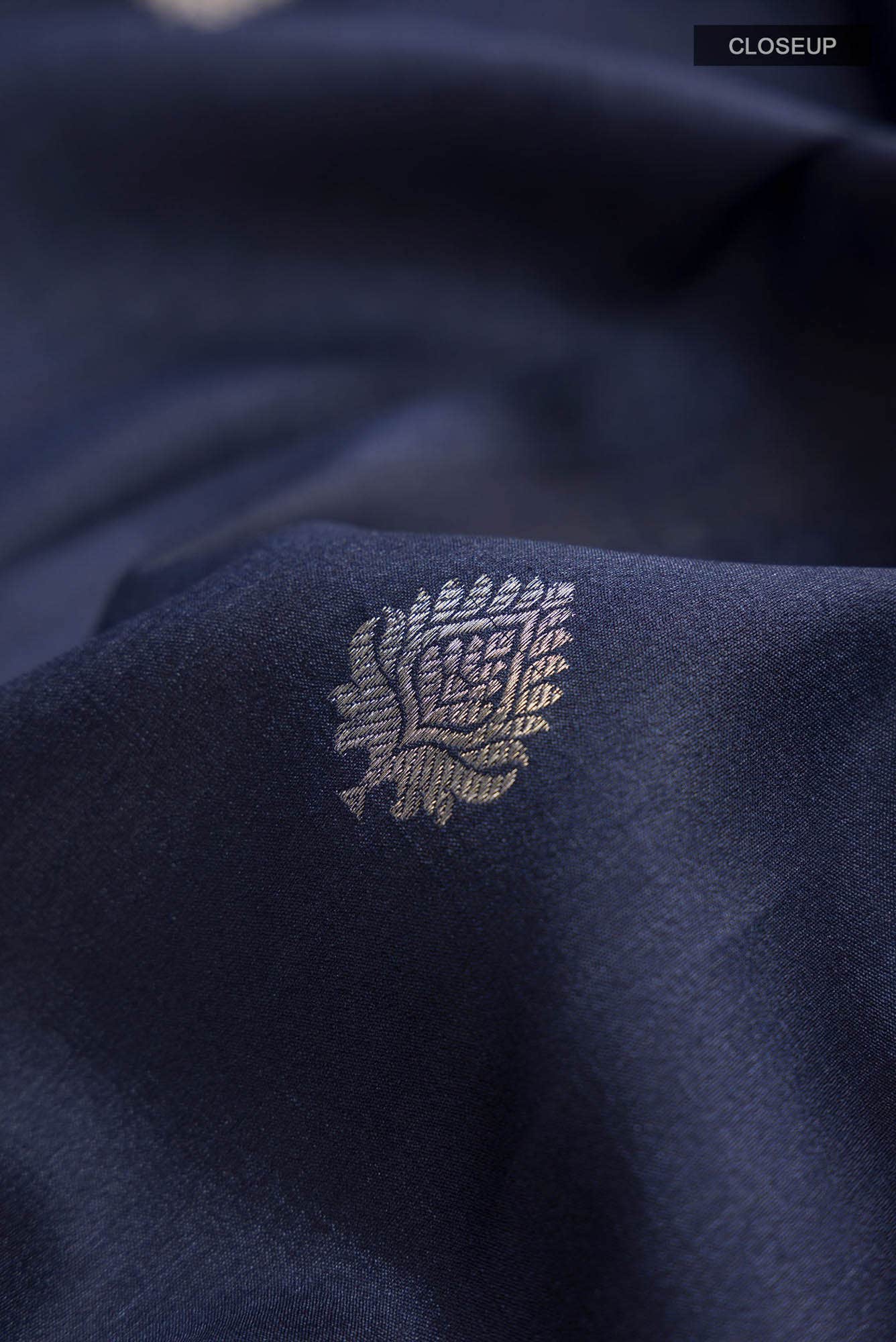 Blue Bhagalpuri Tussar Silk Saree