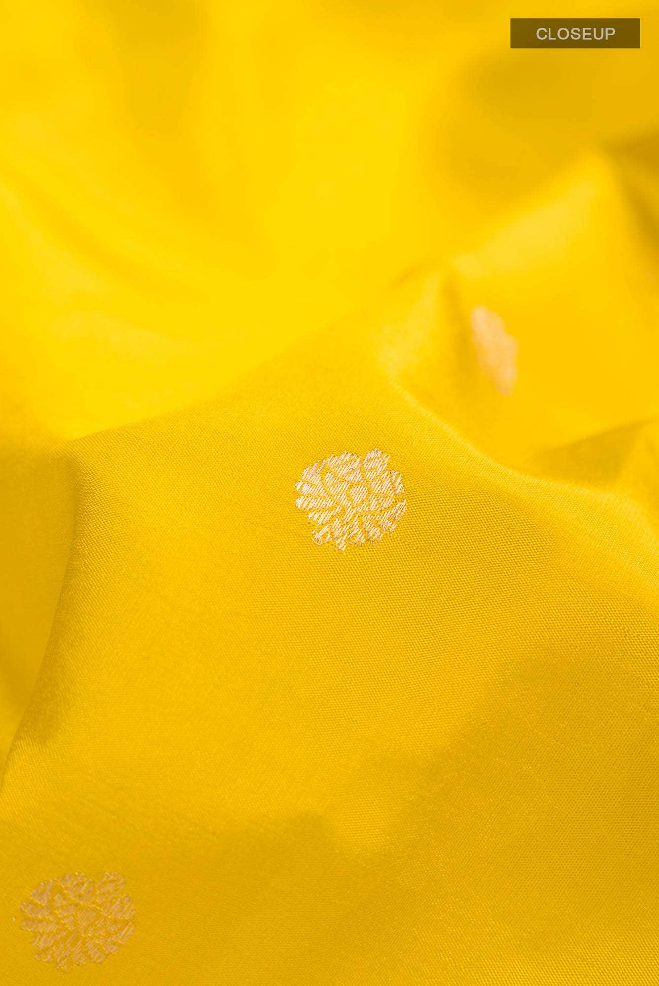 Yellow Banarasi Katan Silk Saree
