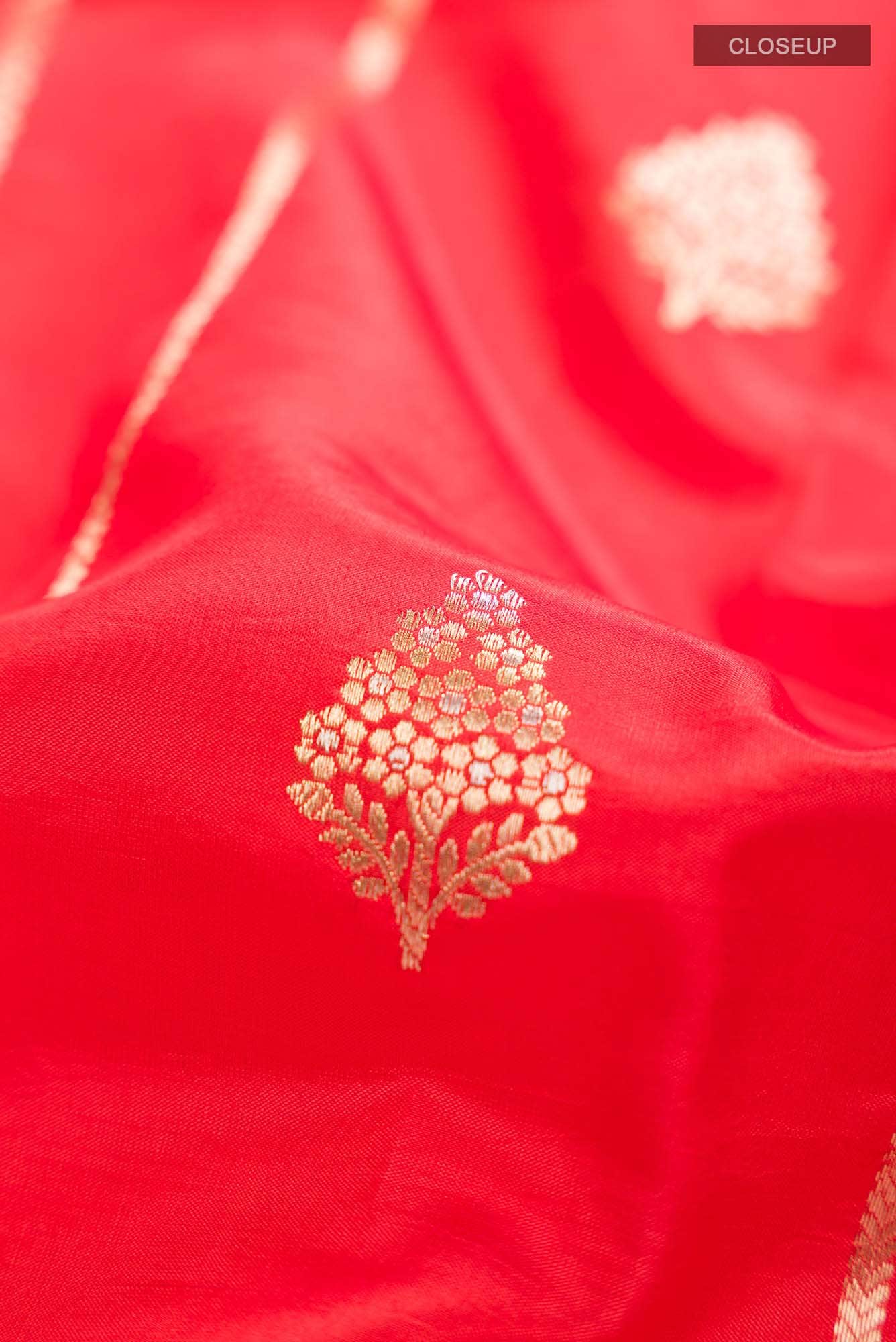 Red Banarasi Katan Silk Saree