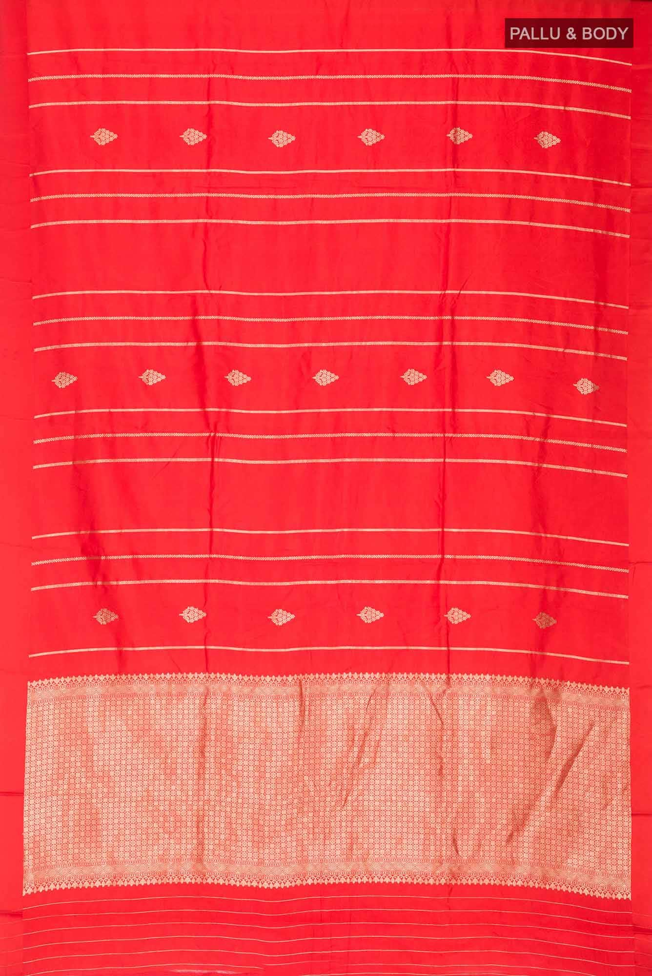 Red Banarasi Katan Silk Saree
