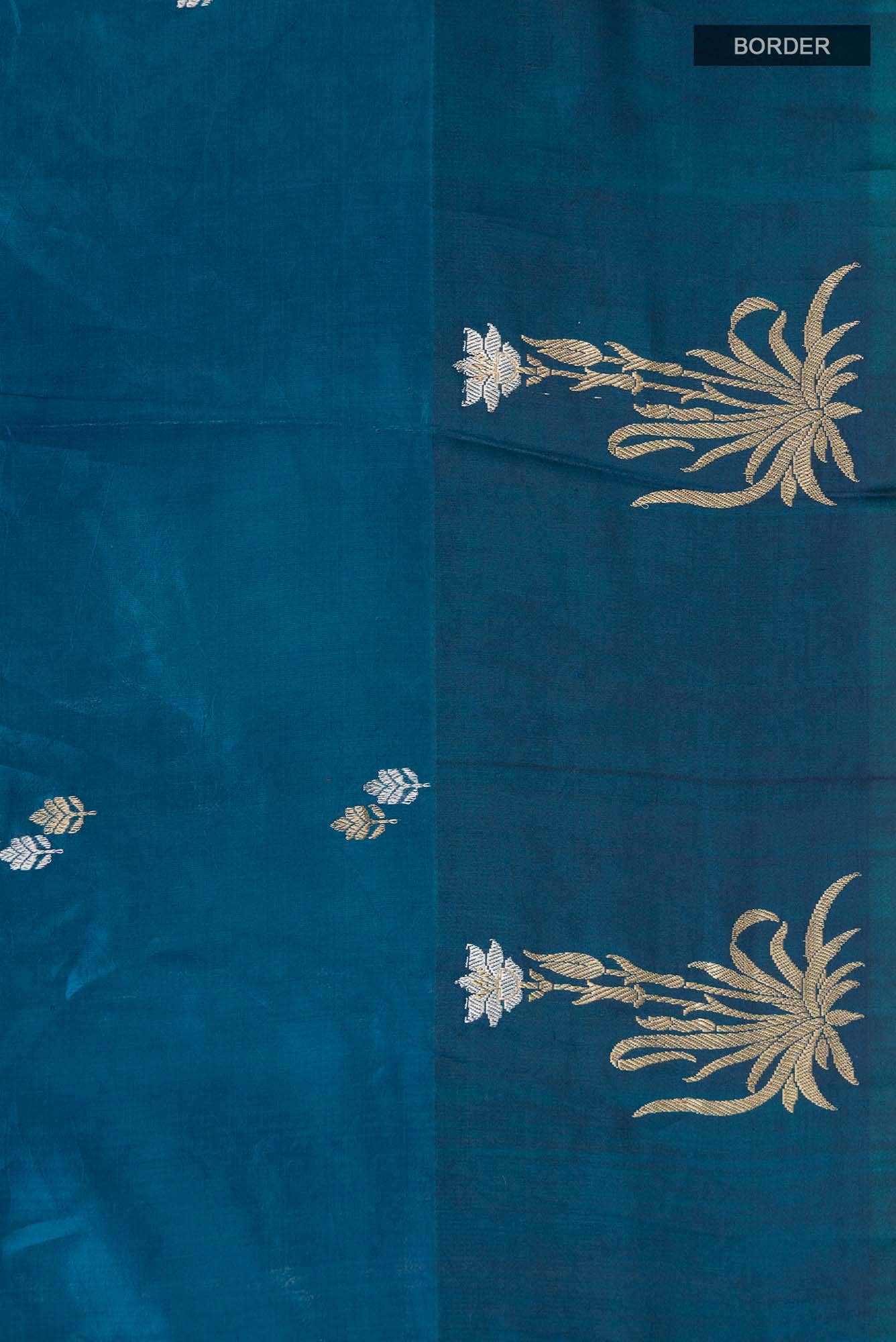 Blue Banarasi Katan Silk Saree
