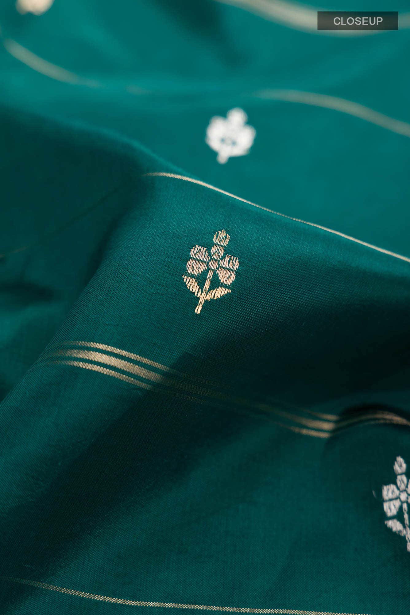 Green Banarasi Katan Silk Saree