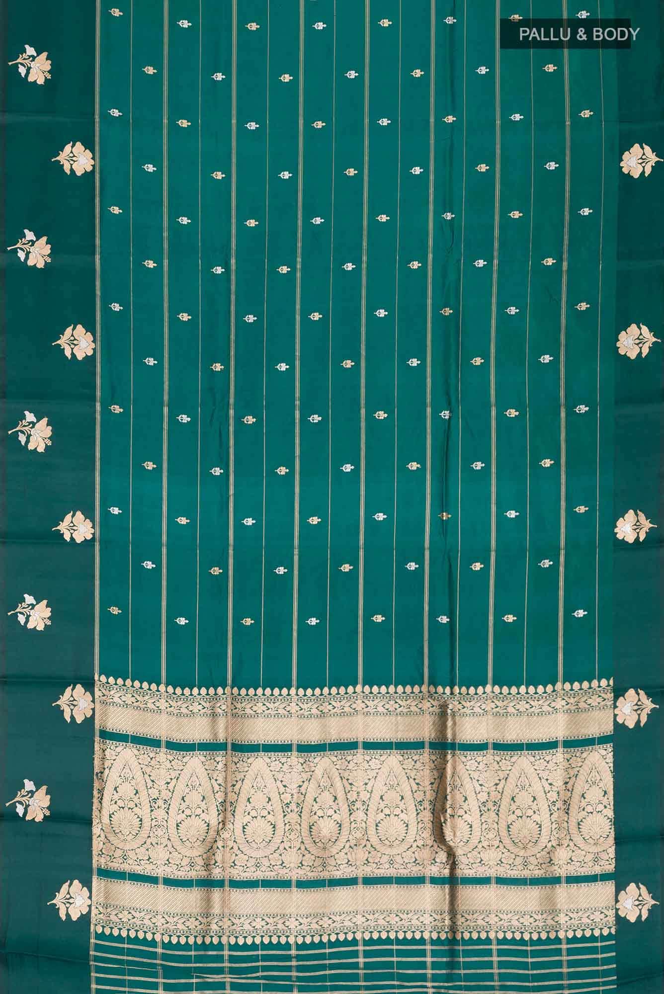 Green Banarasi Katan Silk Saree