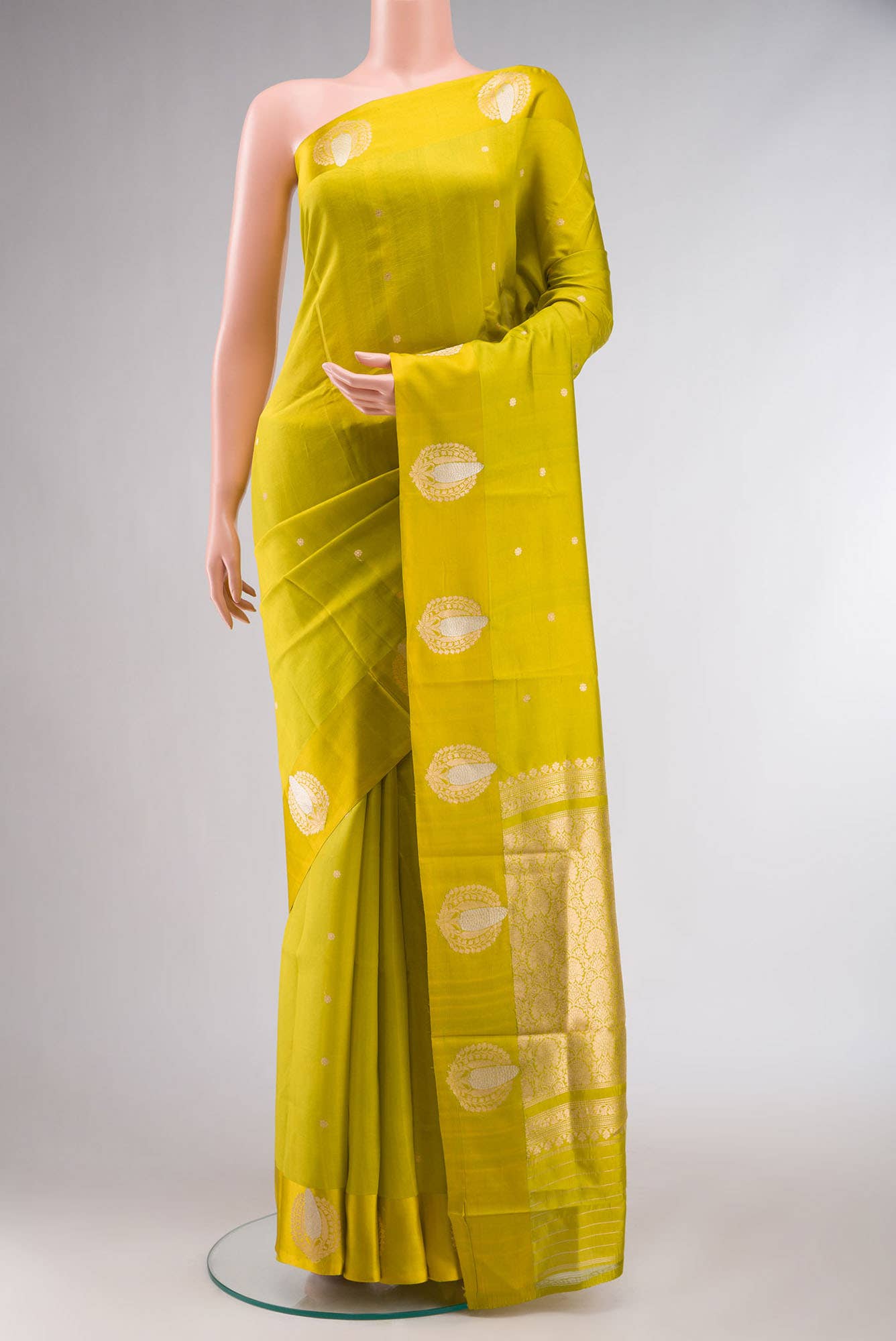 Green Banarasi Katan Silk Saree