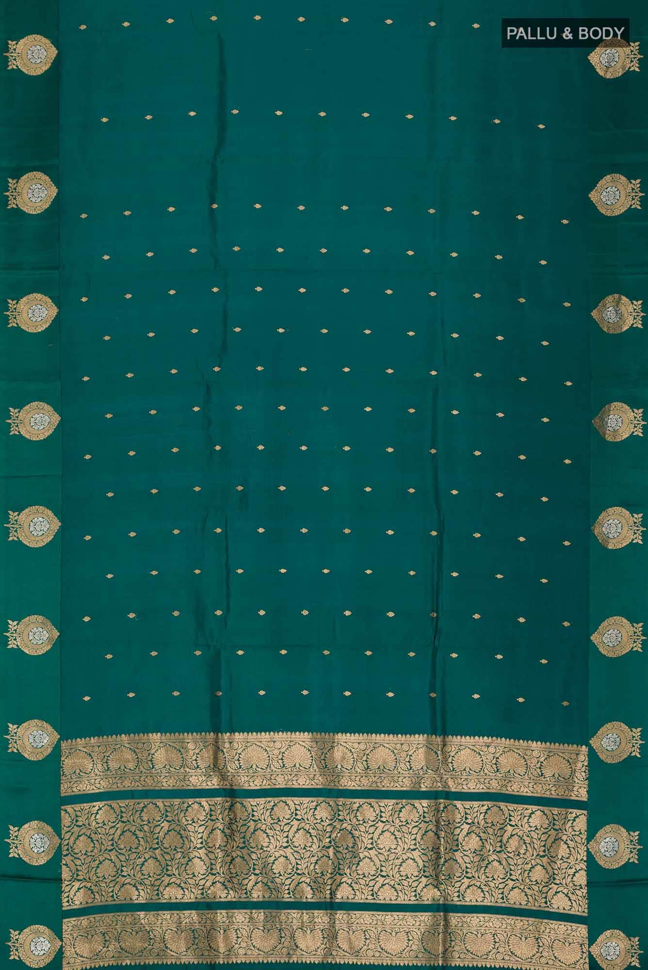 Green Banarasi Katan Silk Saree