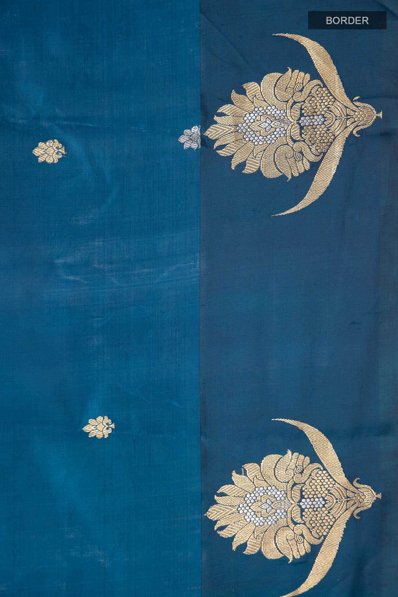 Blue Banarasi Katan Silk Saree