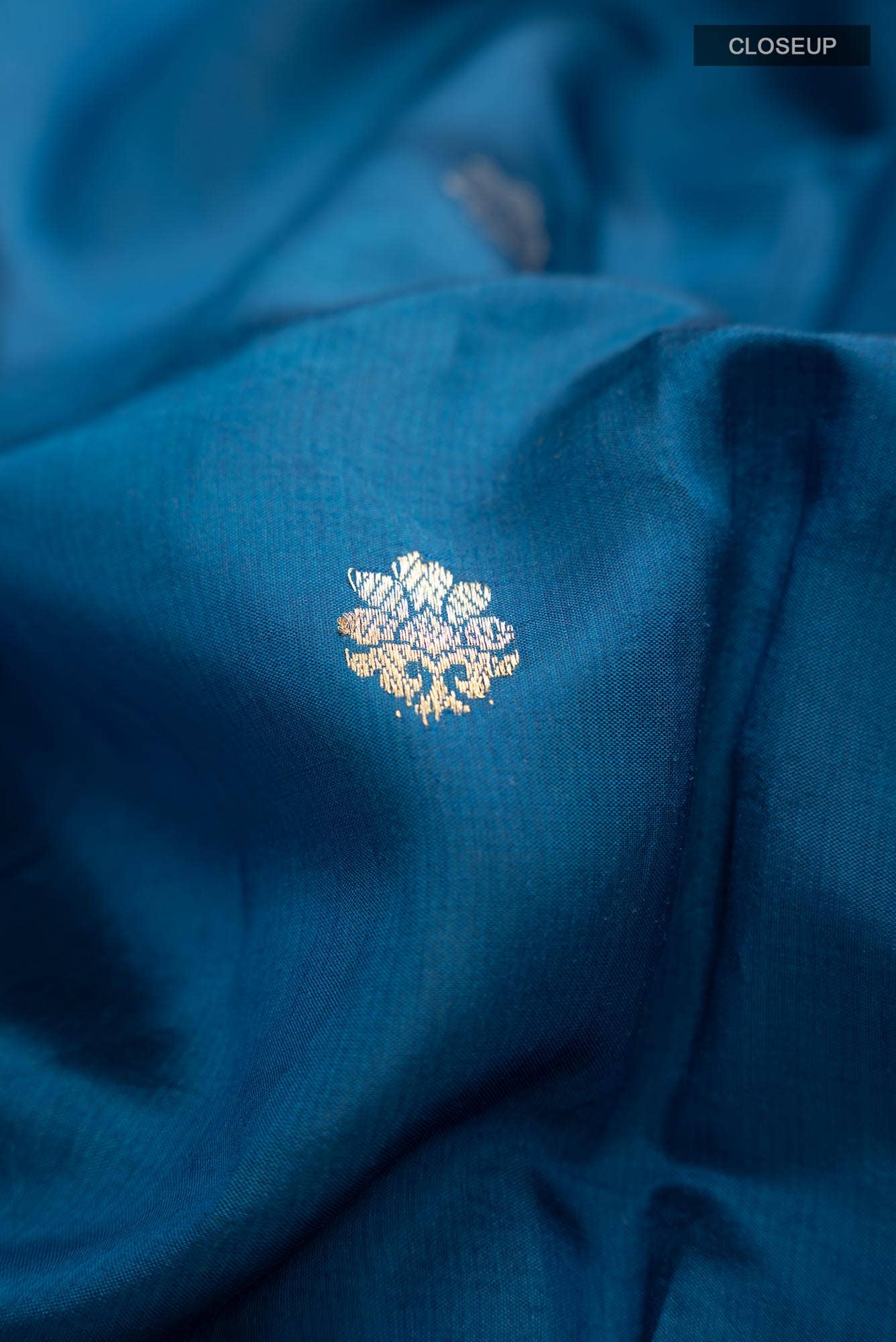 Blue Banarasi Katan Silk Saree