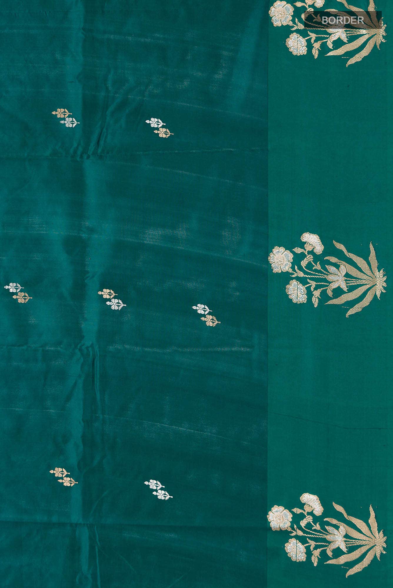 Green Banarasi Katan Silk Saree
