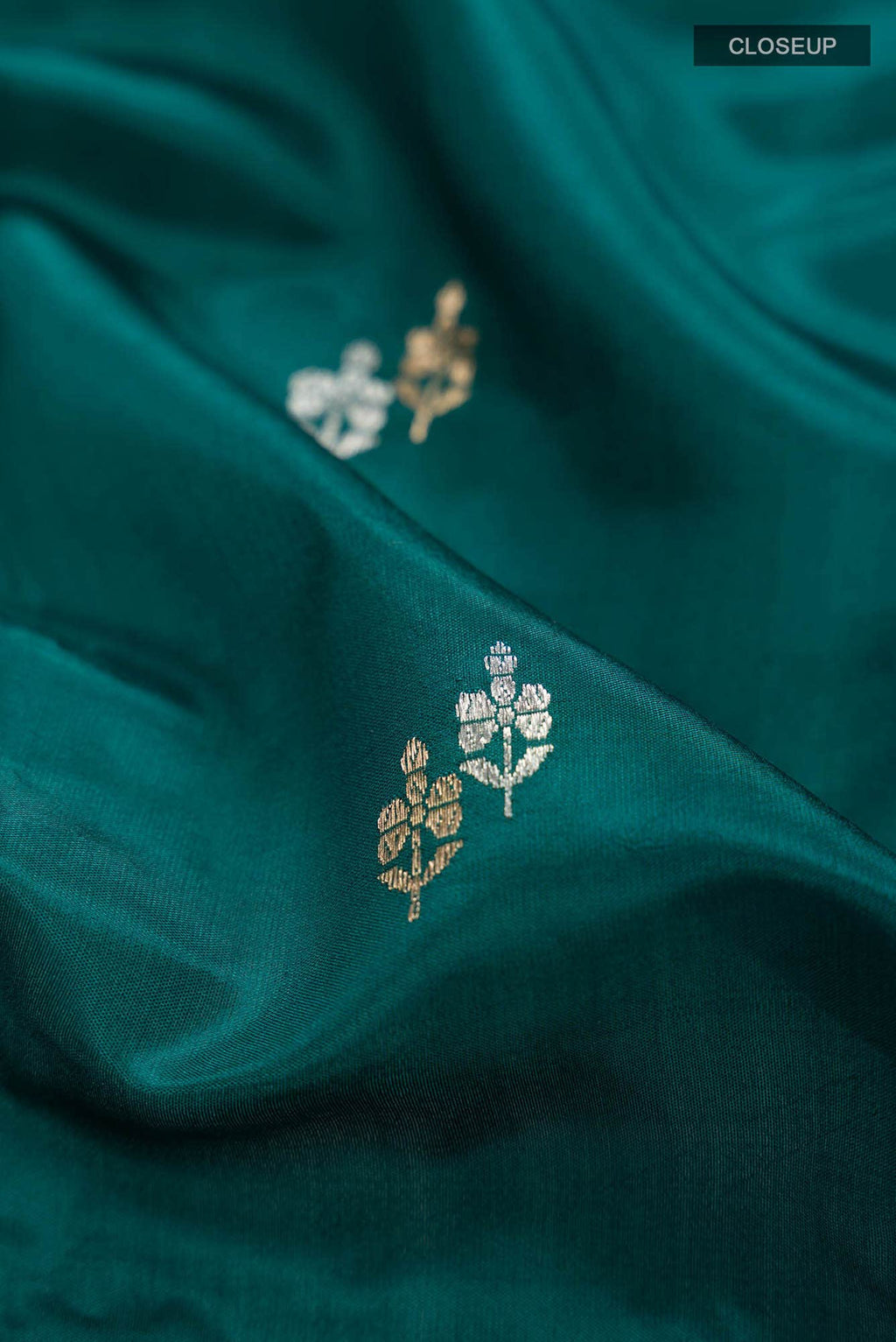 Green Banarasi Katan Silk Saree