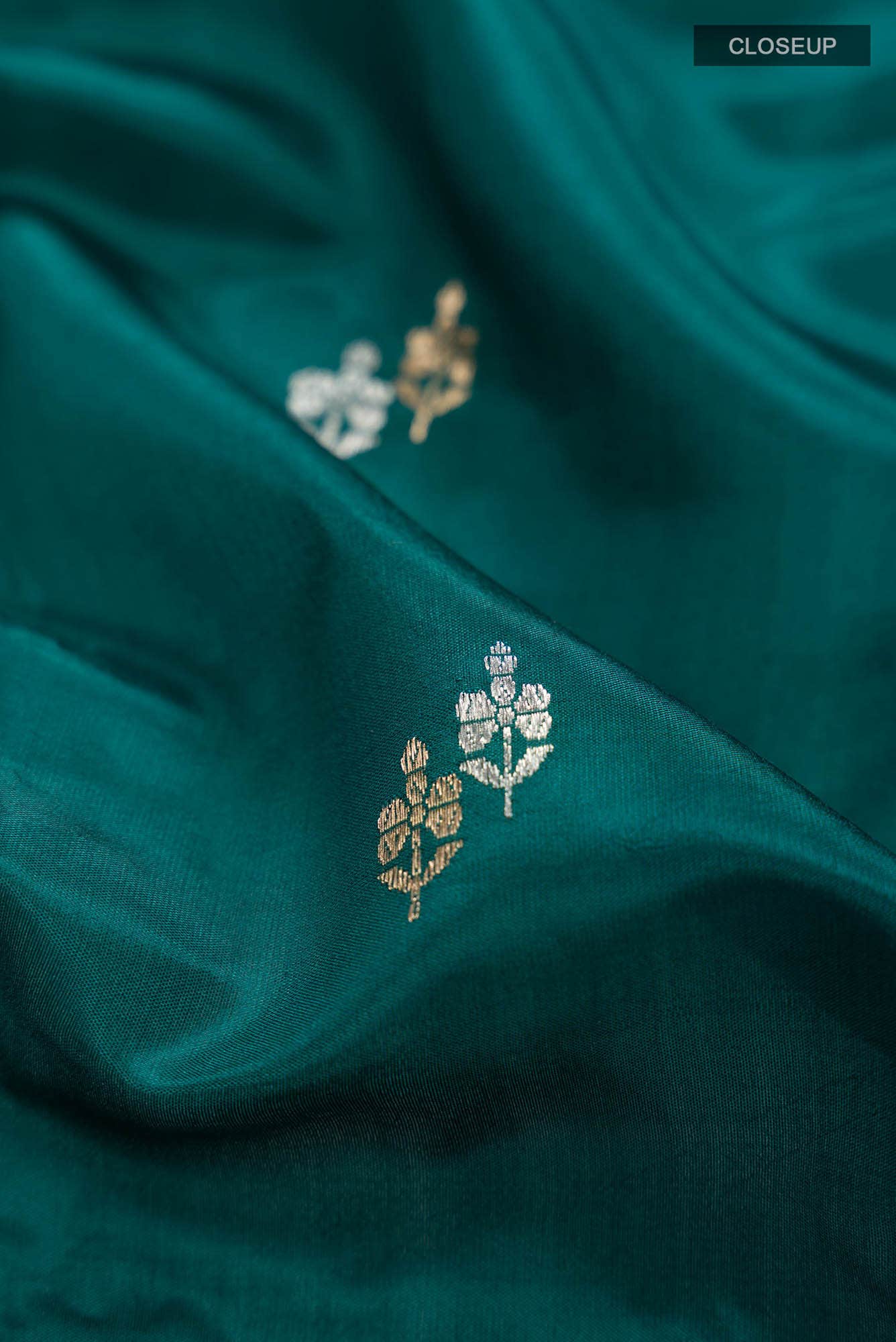 Green Banarasi Katan Silk Saree