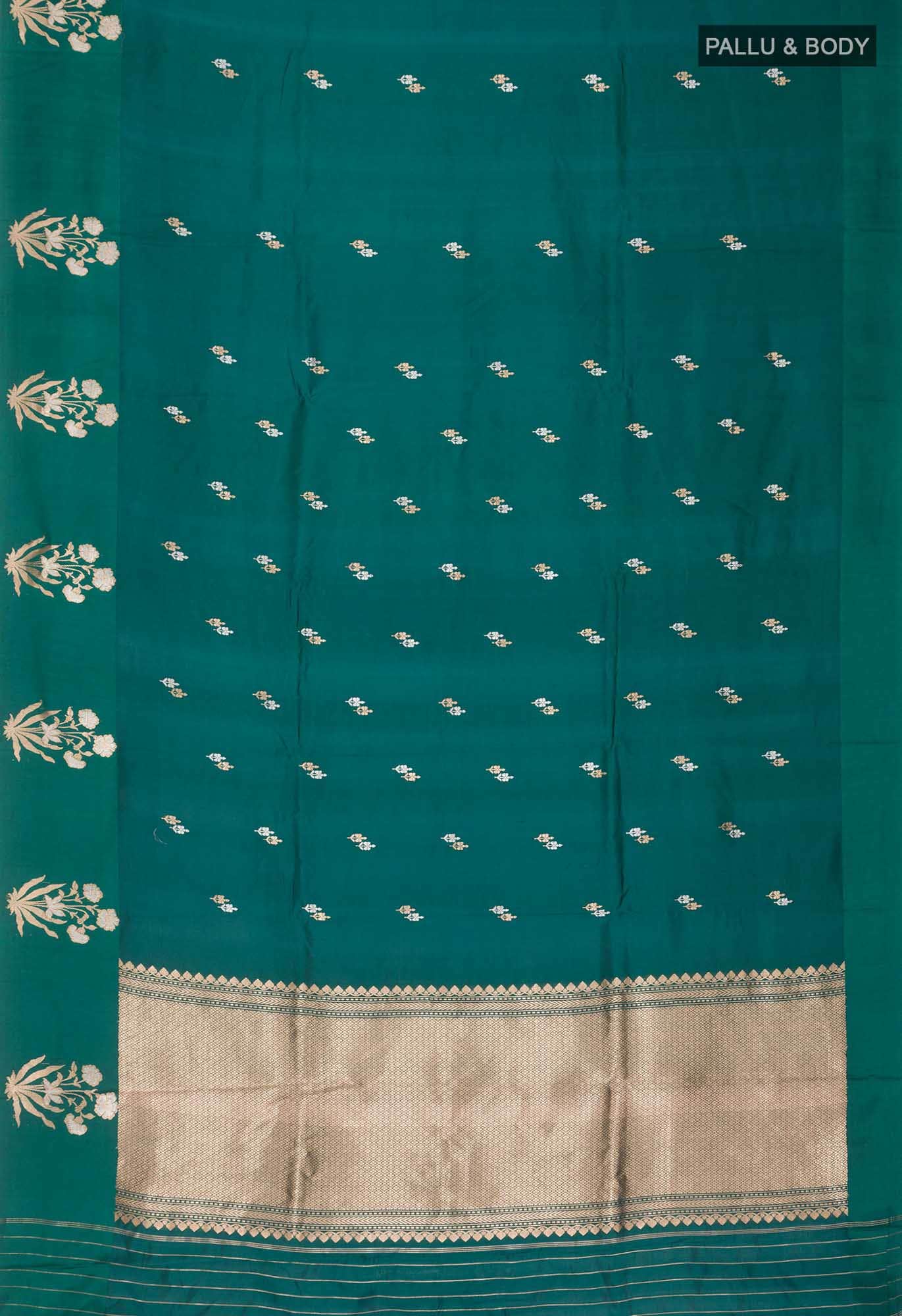 Green Banarasi Katan Silk Saree