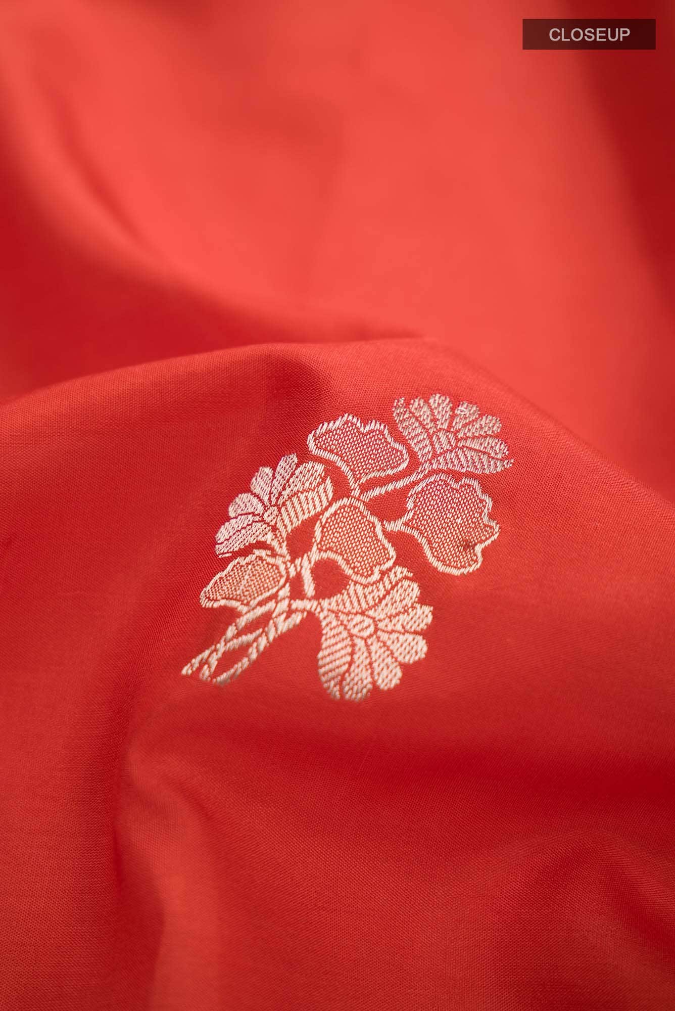 Red Banarasi Katan Silk Saree