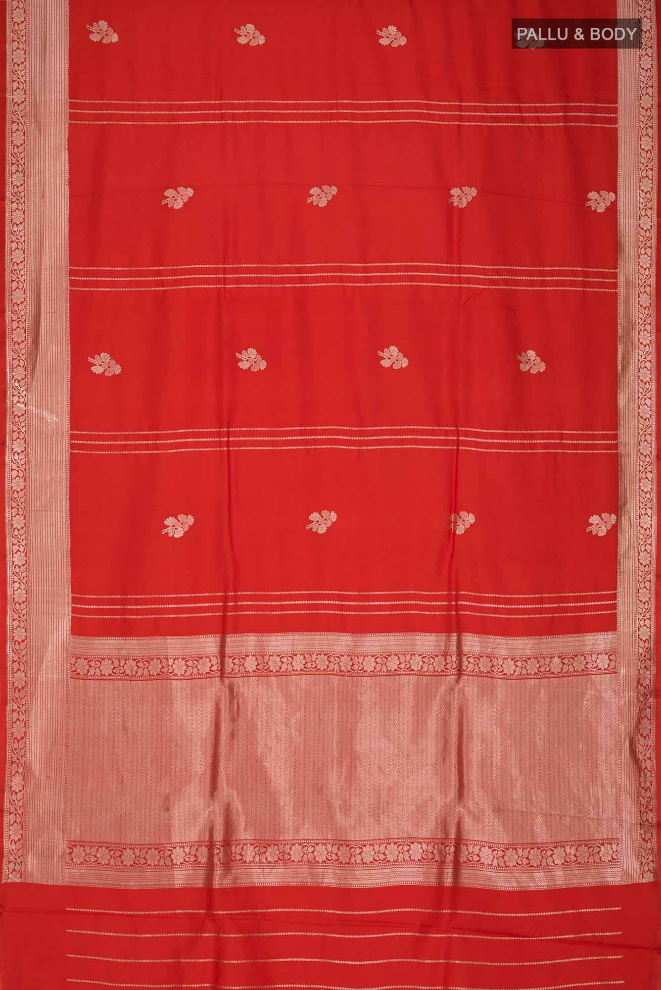 Red Banarasi Katan Silk Saree