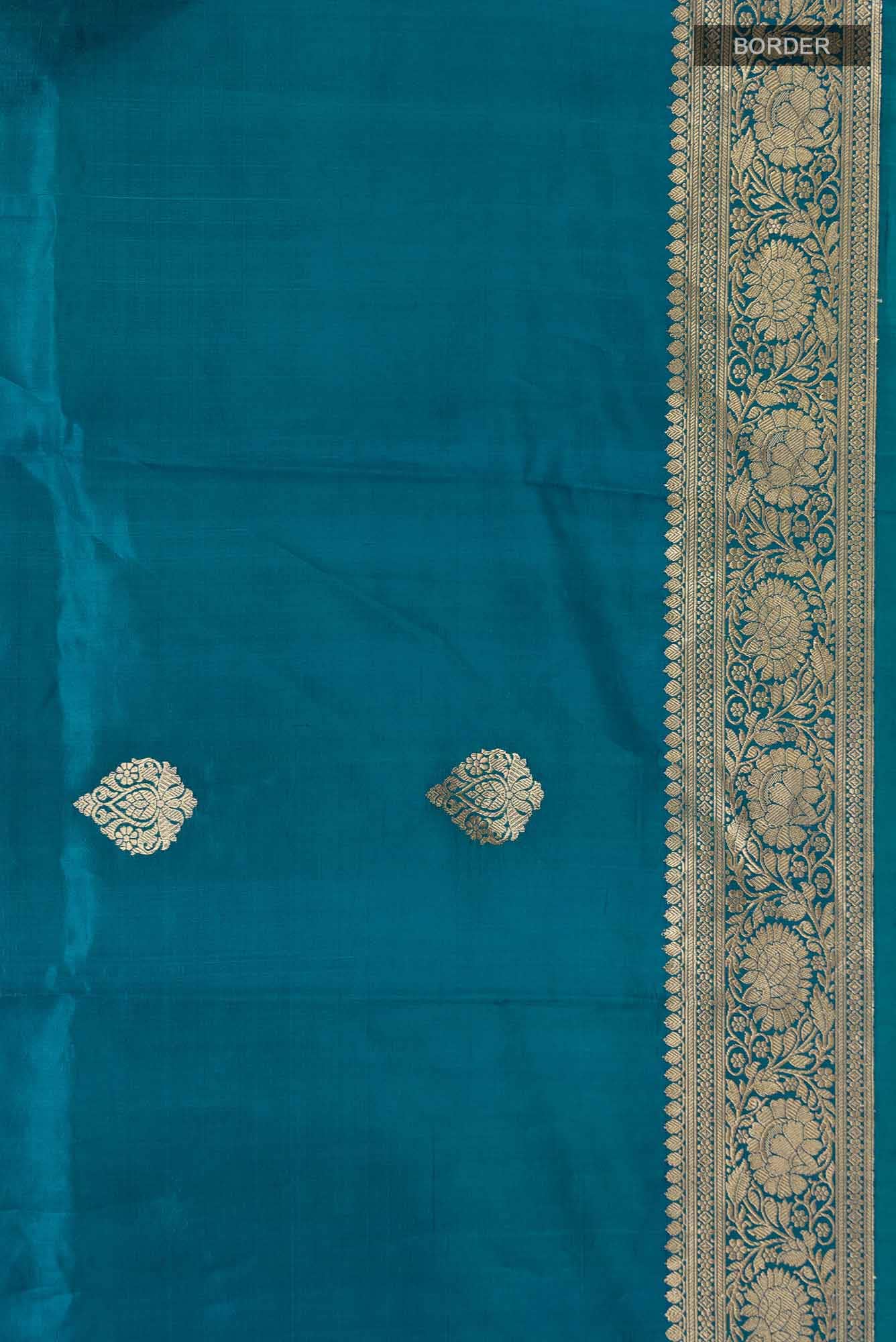 Blue Banarasi Katan Silk Saree