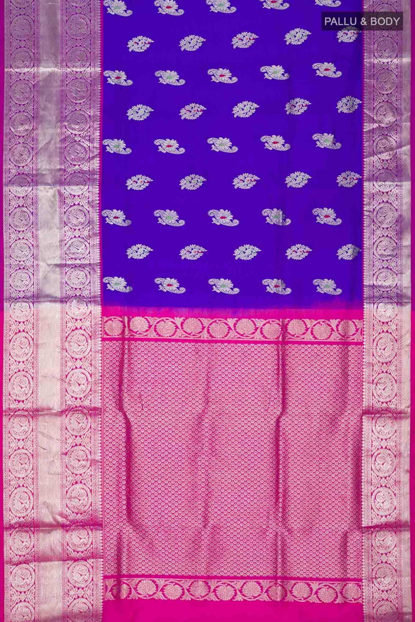 Blue Dual Tone Venkatagiri Silk Saree