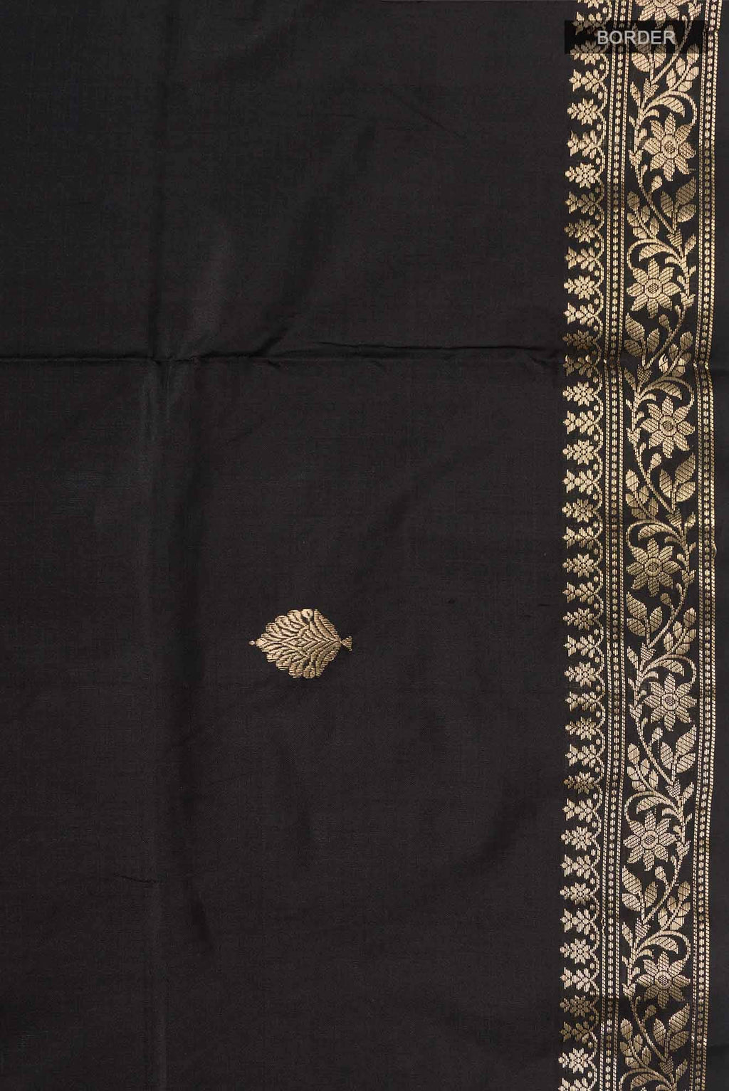 Black Banarasi Katan Silk Saree