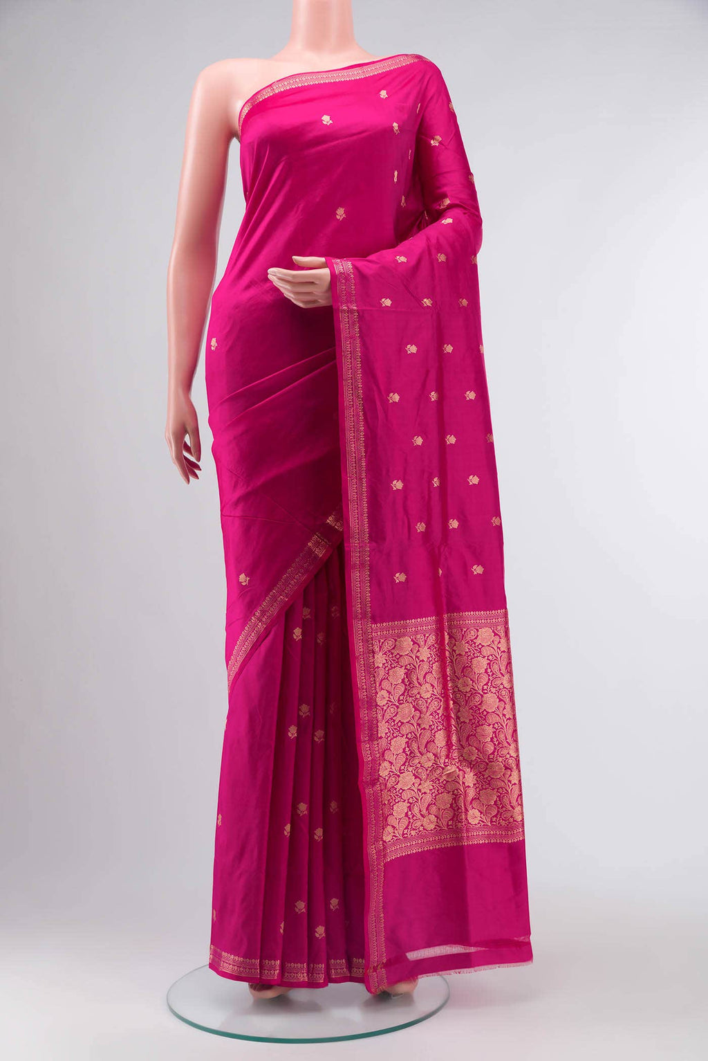 Pink Banarasi Katan Silk Saree