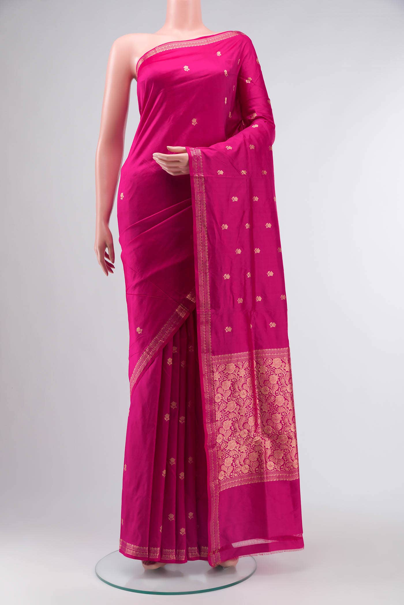 Pink Banarasi Katan Silk Saree