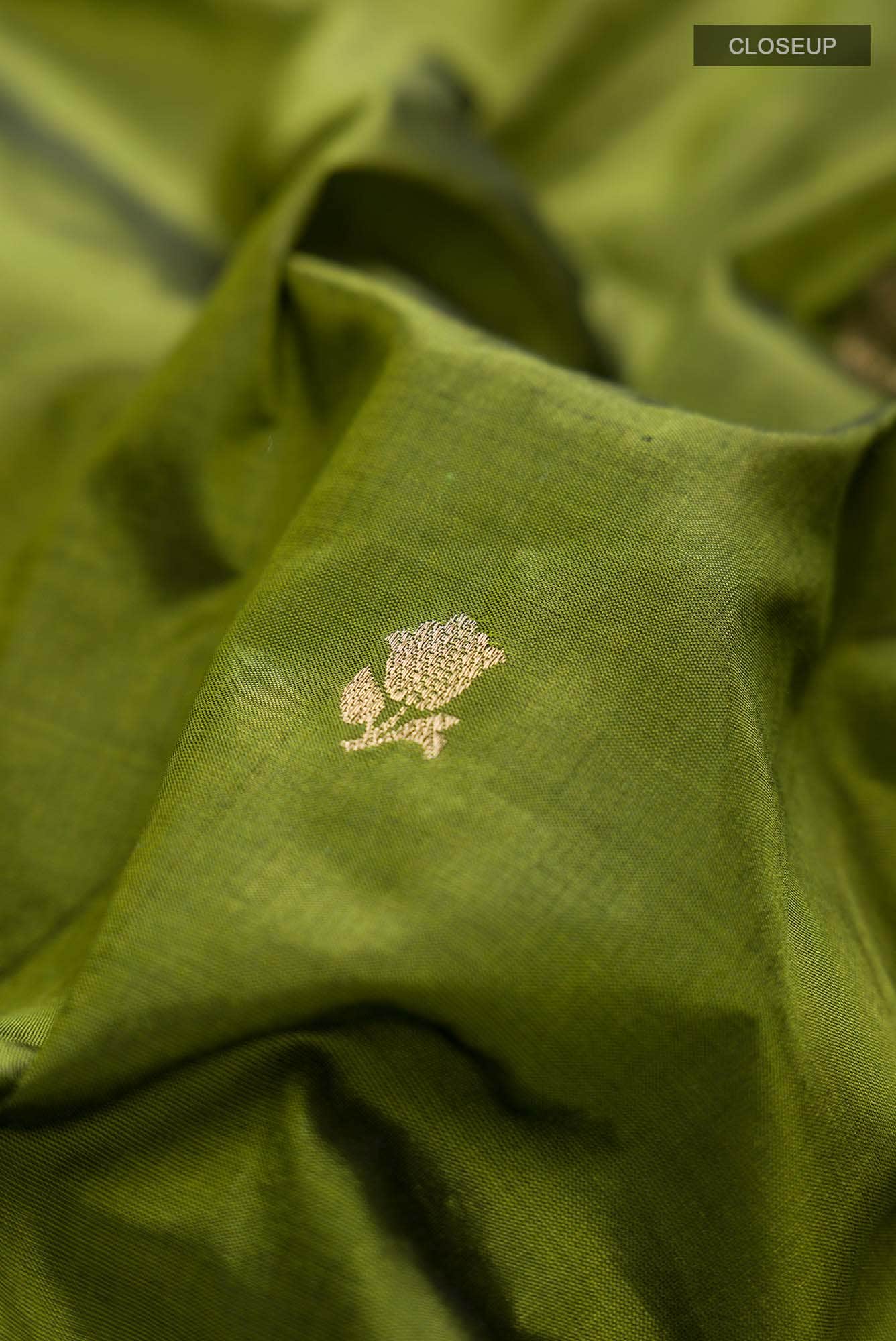 Green Banarasi Katan Silk Saree