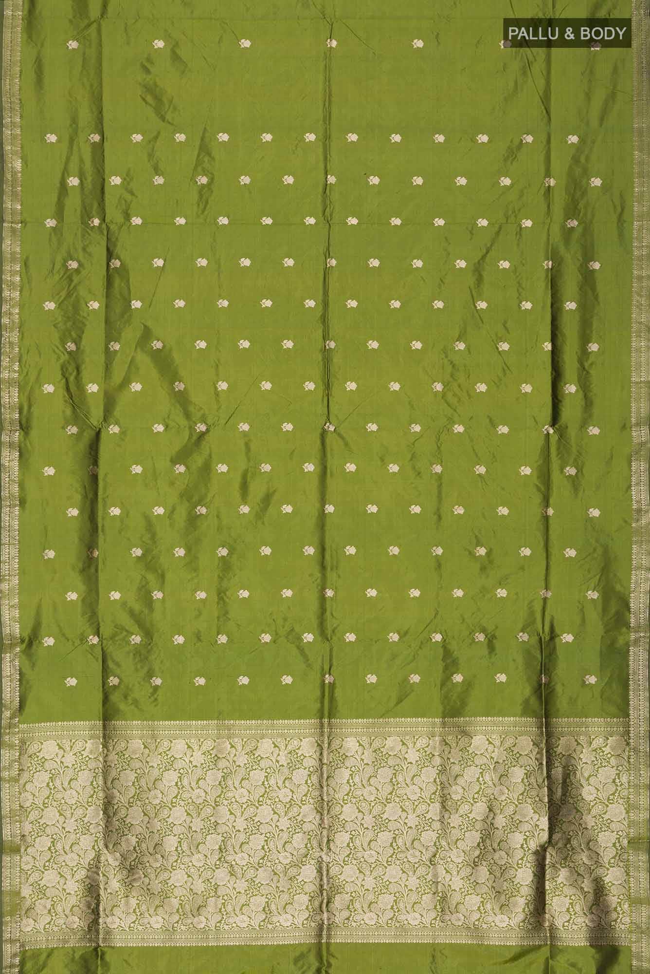 Green Banarasi Katan Silk Saree