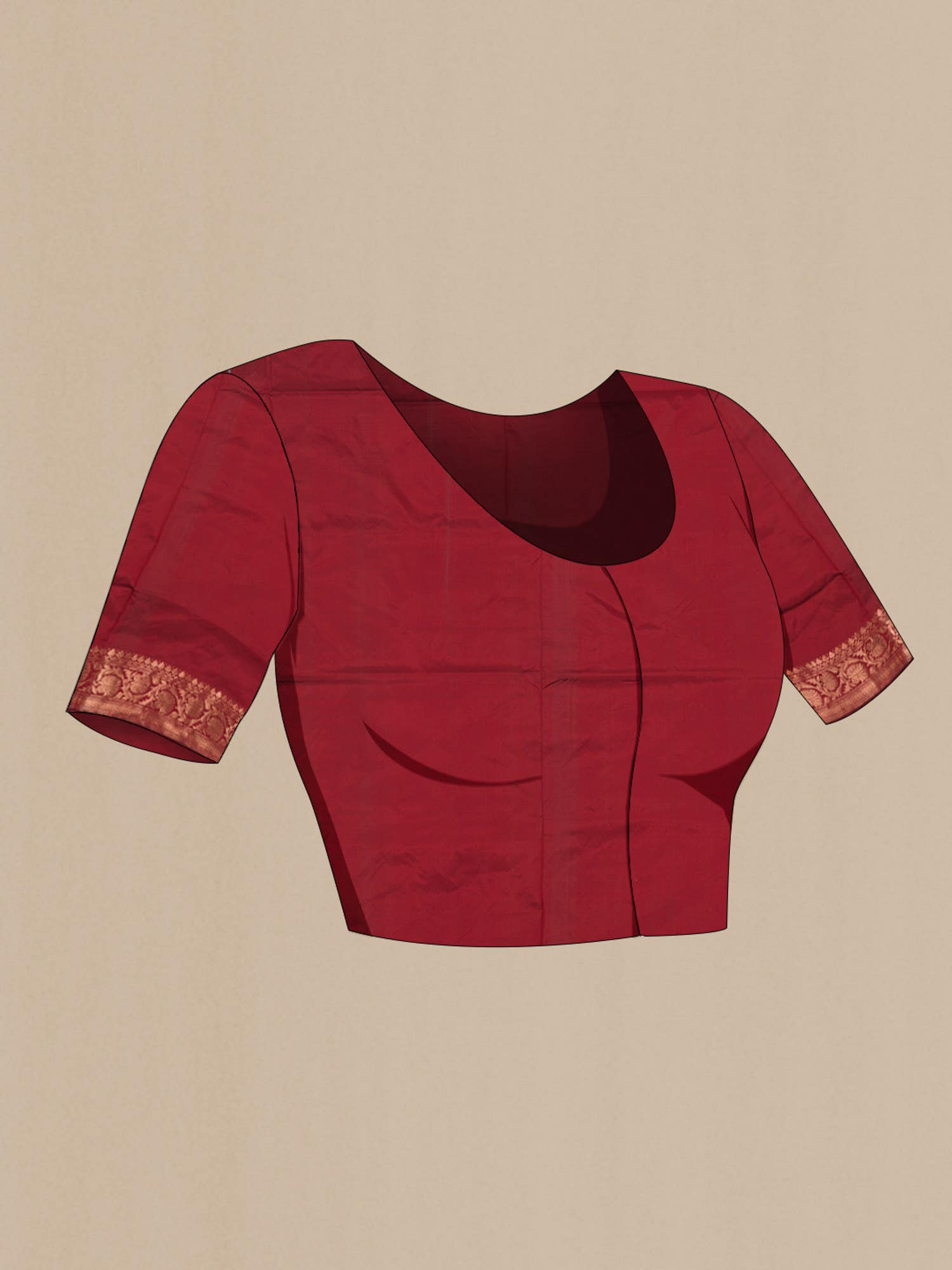 Maroon Banarasi Katan Silk Saree