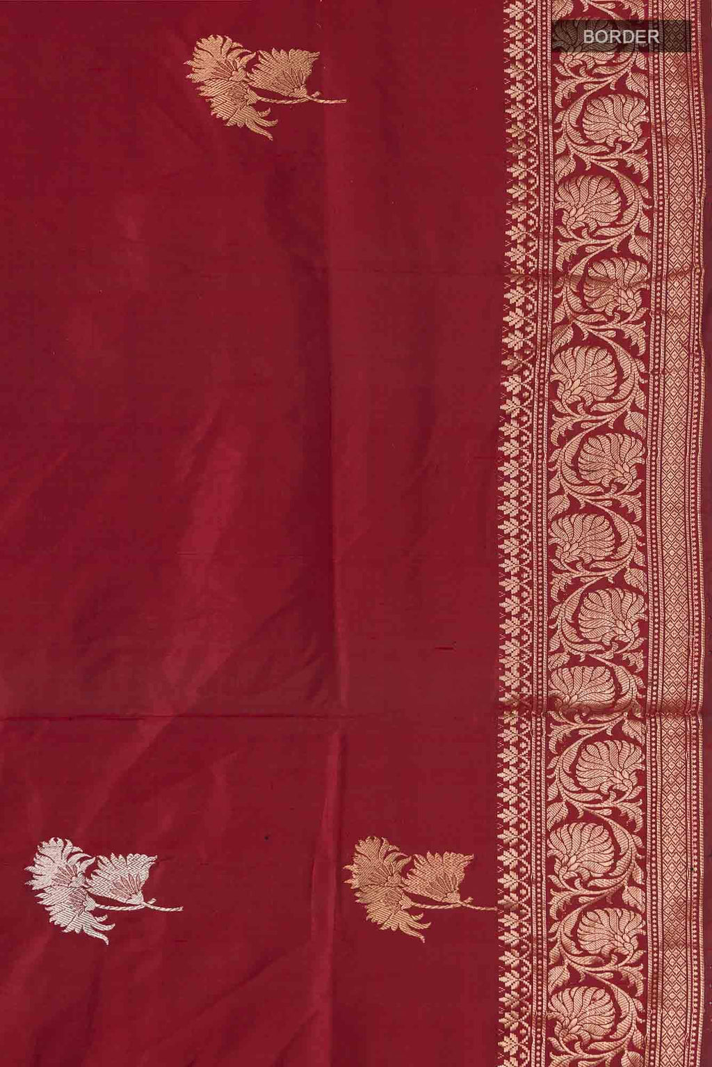 Maroon Banarasi Katan Silk Saree