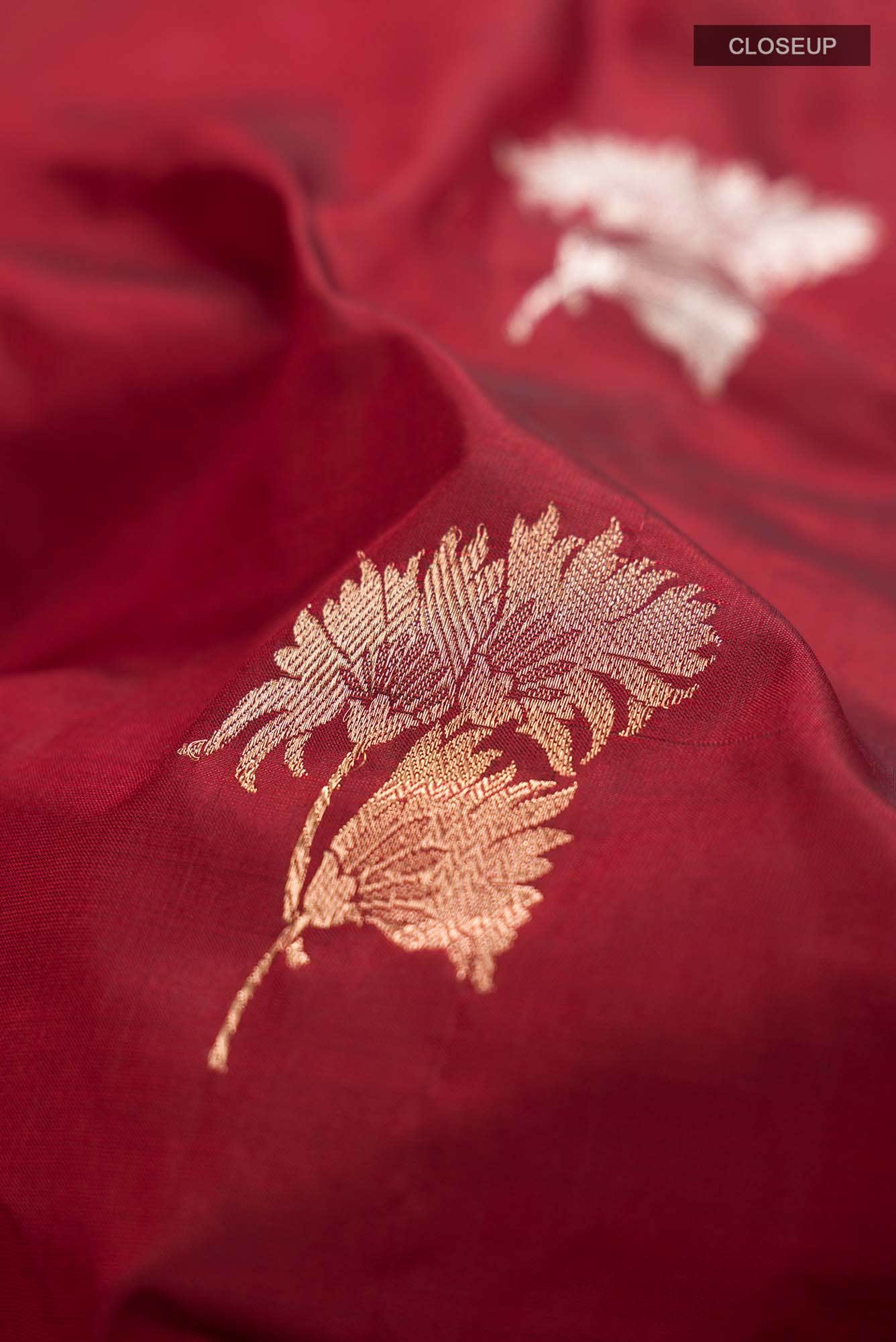 Maroon Banarasi Katan Silk Saree