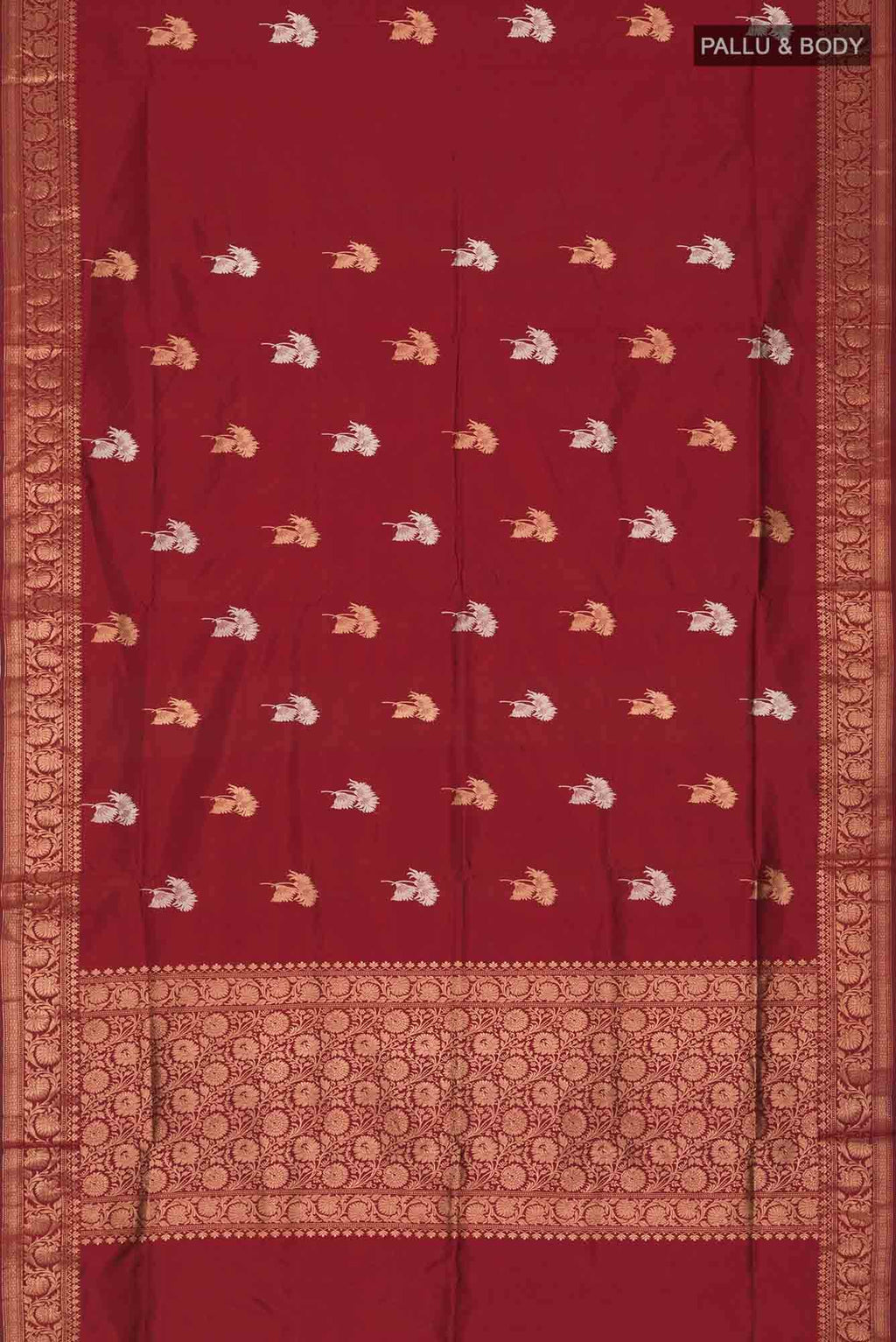 Maroon Banarasi Katan Silk Saree