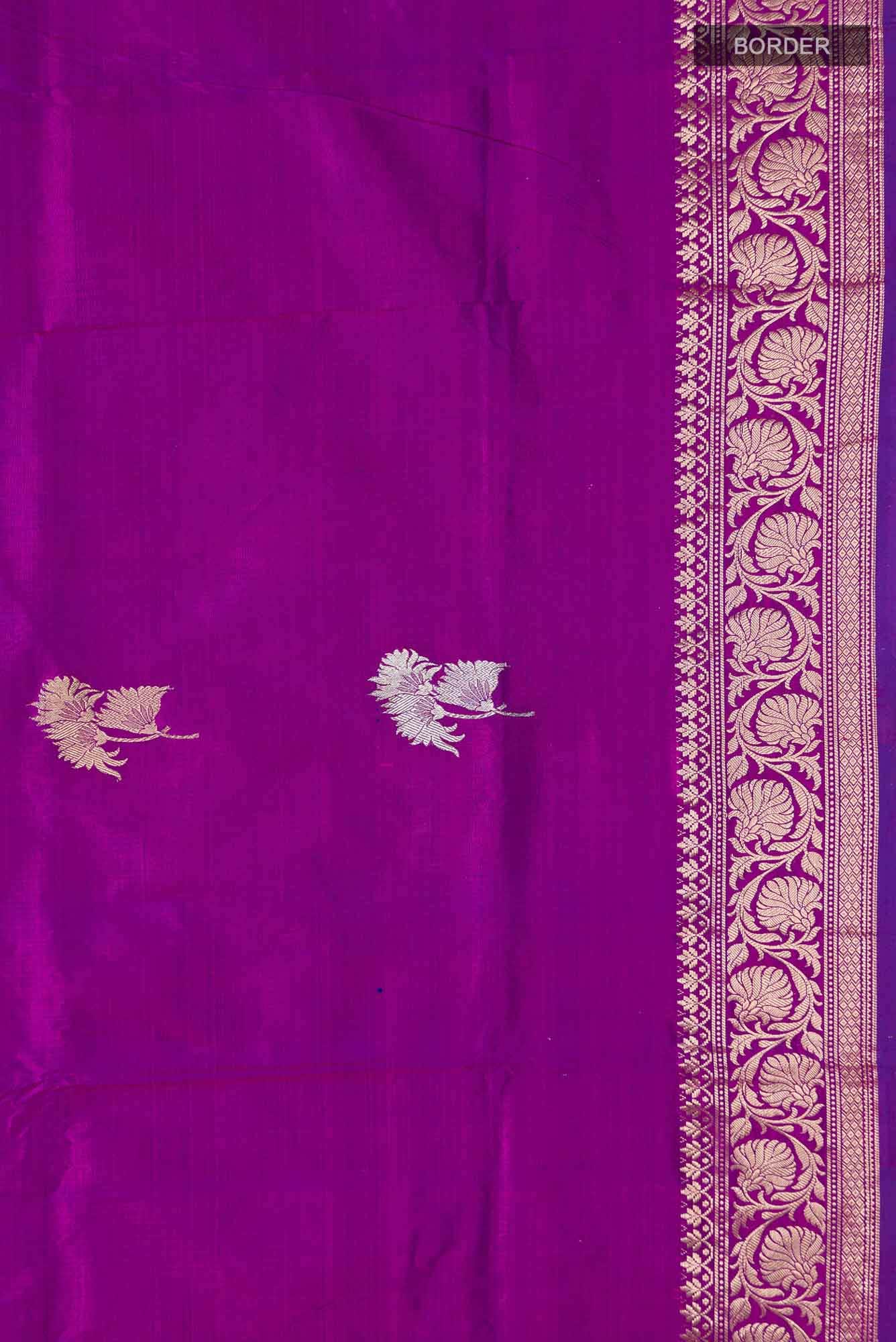 Purple Banarasi Katan Silk Saree